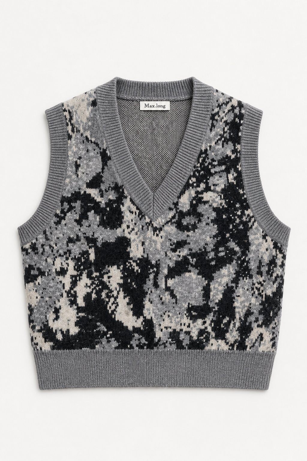 トップス Osmanthus Motif Jacquard Knitted Vest 2 Jacquard Knit Vest | Paris Fashion Shops