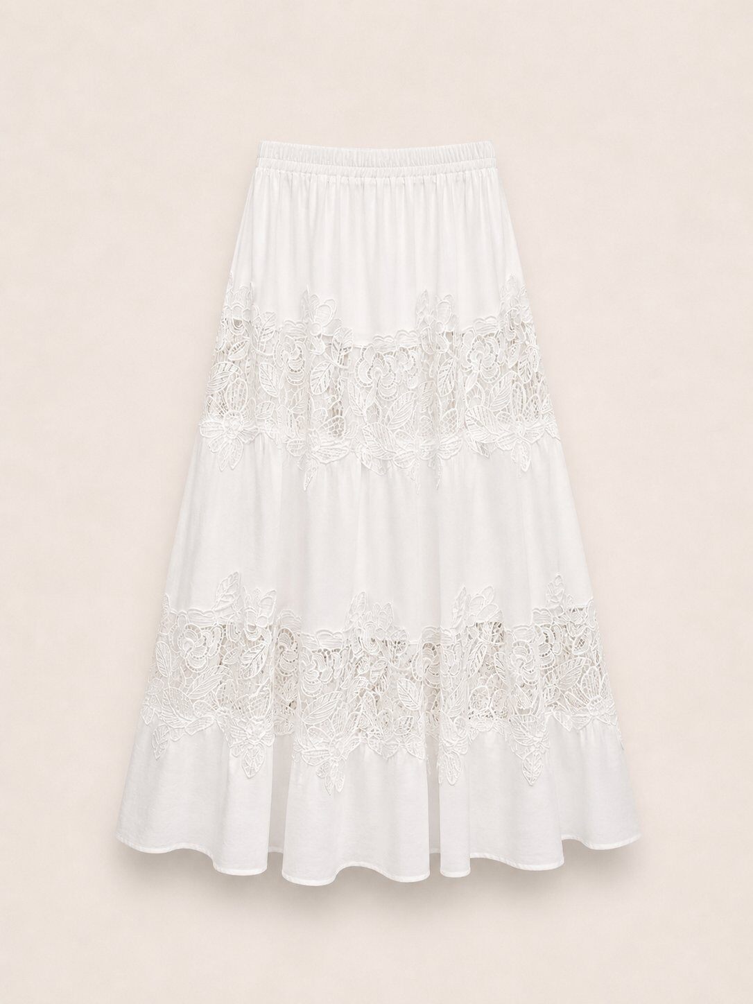 Wholesaler max long - Long skirt with lace insert