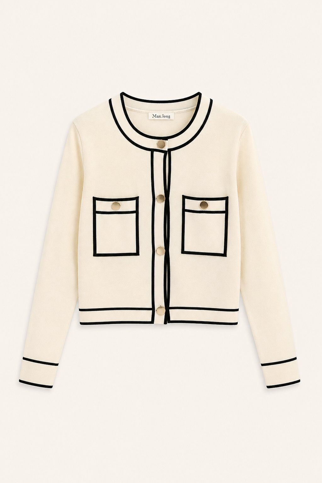 Wholesaler max long - Cardigan with contrasting trims