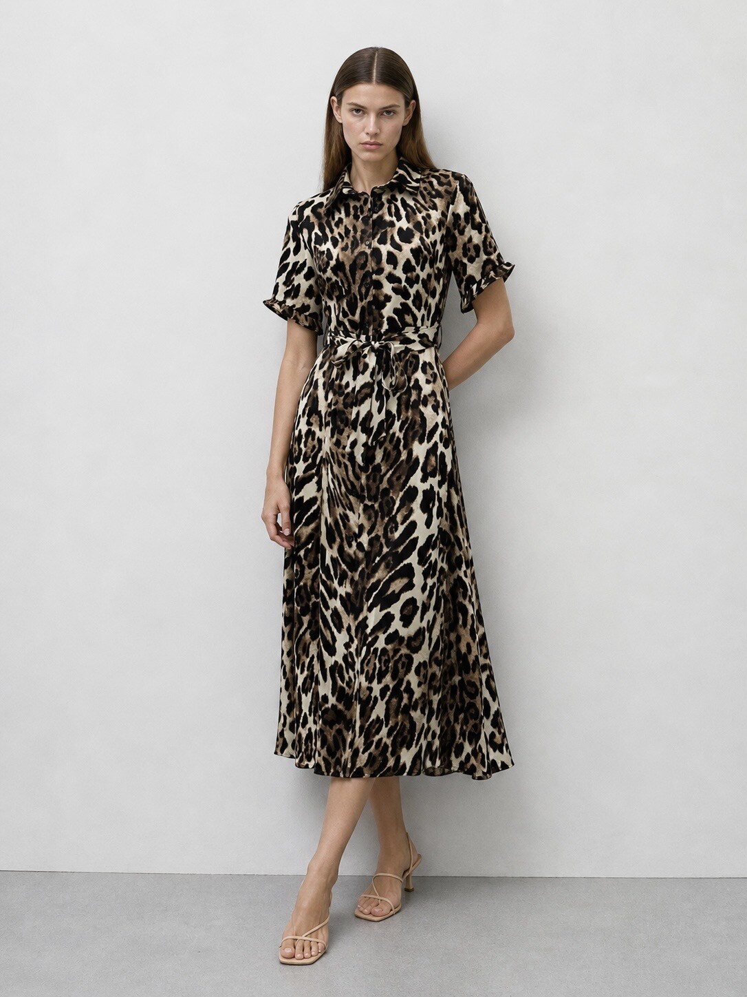 Wholesaler max long - Animal print shirt dress