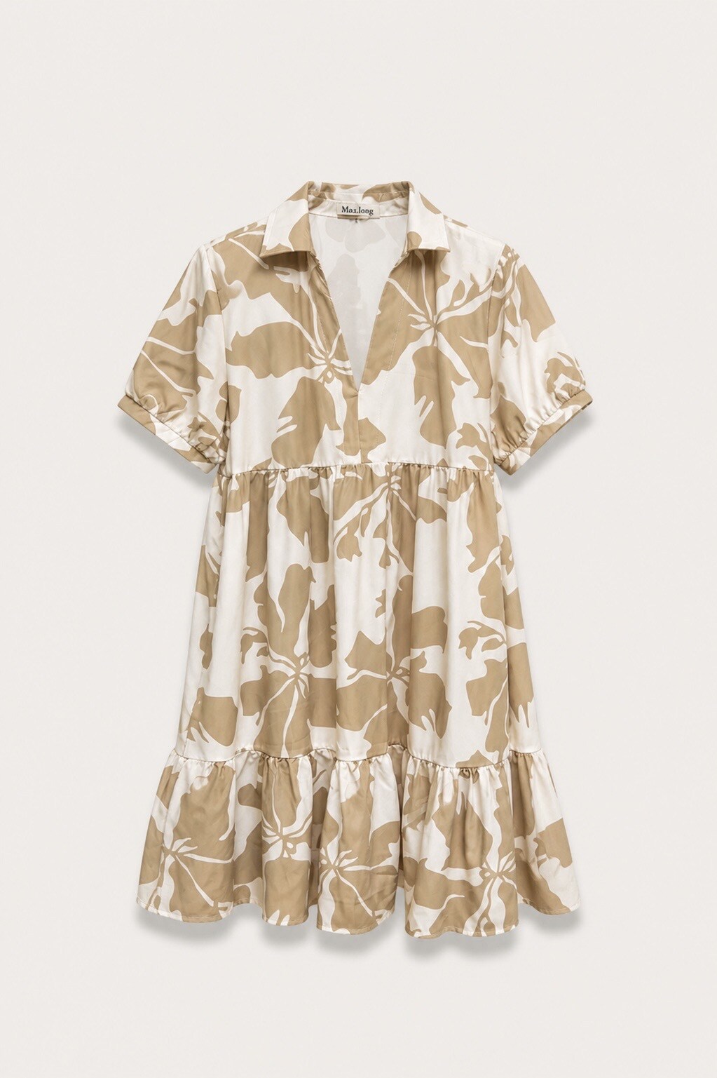 Wholesaler max long - Short dress with floral print and ruffles