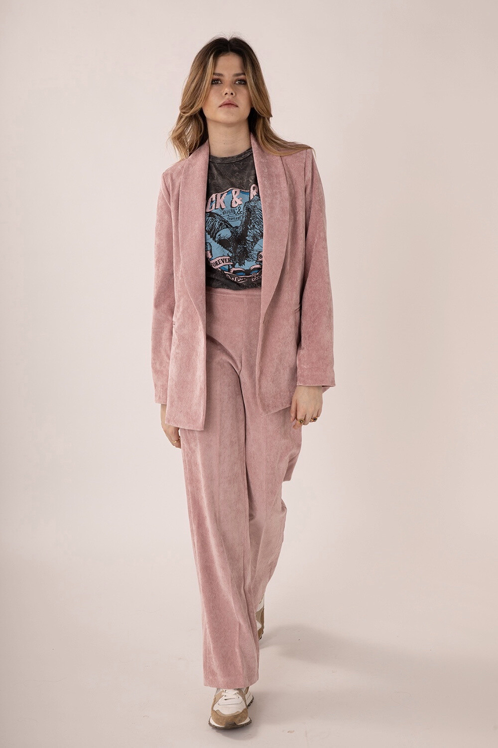 Wholesaler MAXMILA PARIS - PANTI Straight Cut Velvet Pants with Side Zip