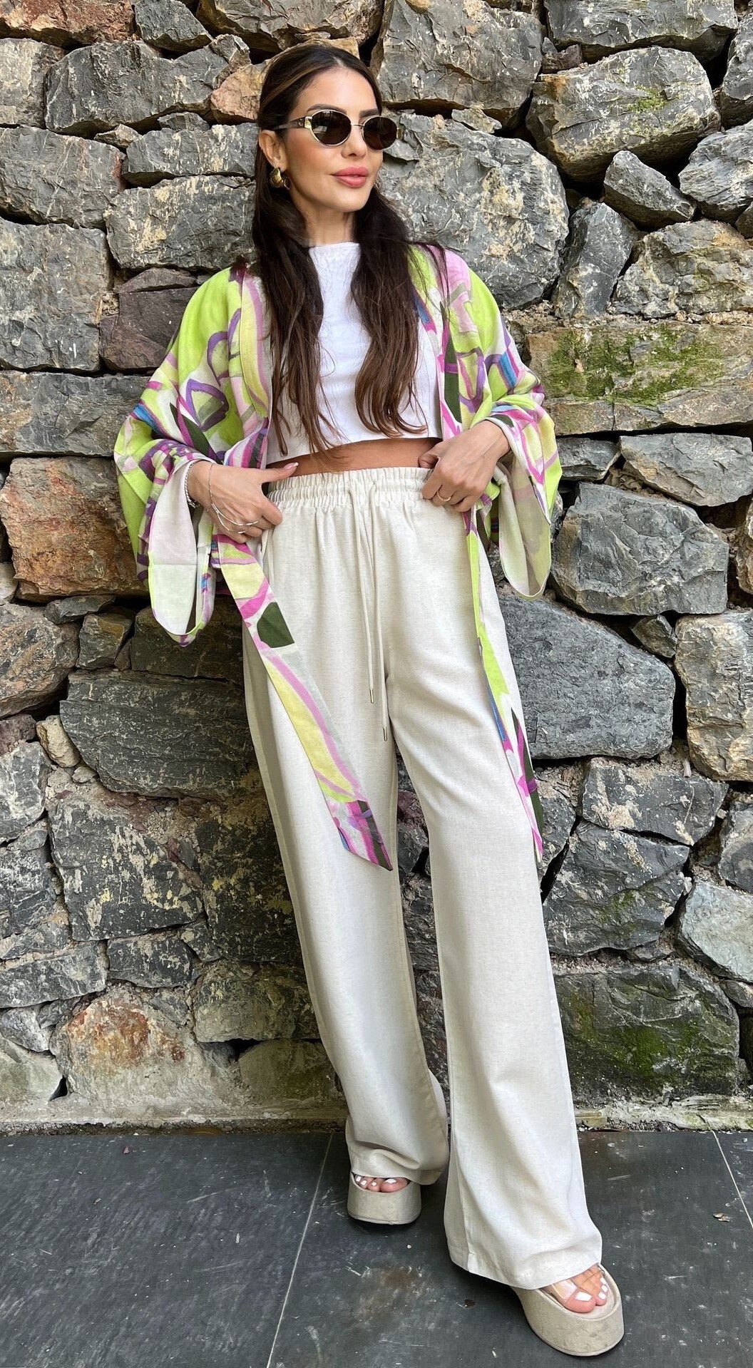 Grossista MAXMILA PARIS - Pantaloni da jogging di cotone e lino