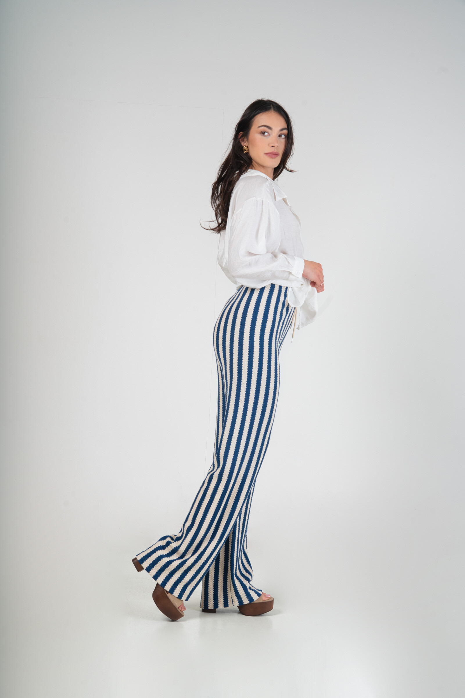 Wholesaler MAXMILA PARIS - Striped mesh pants