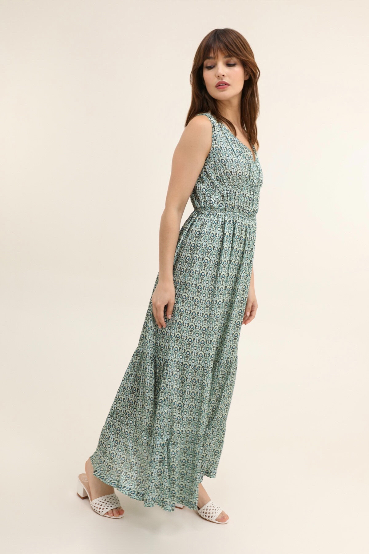 Wholesaler MAXMILA PARIS - Elegant Patterned Long Dress