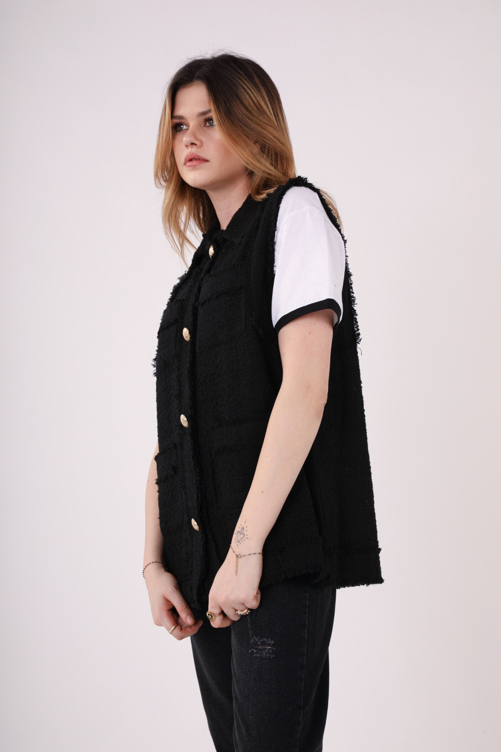 Wholesaler MAXMILA PARIS - ANASTASIA tweed sleeveless jacket