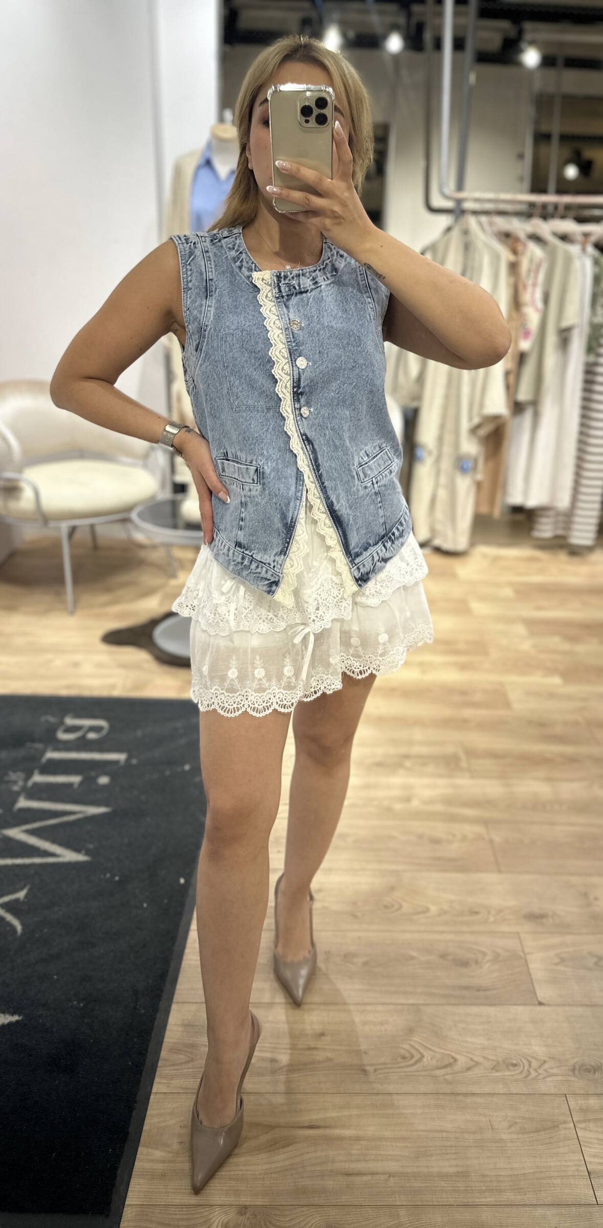 Großhändler MAXMILA PARIS - Ärmellose Jeansjacke LEVAN