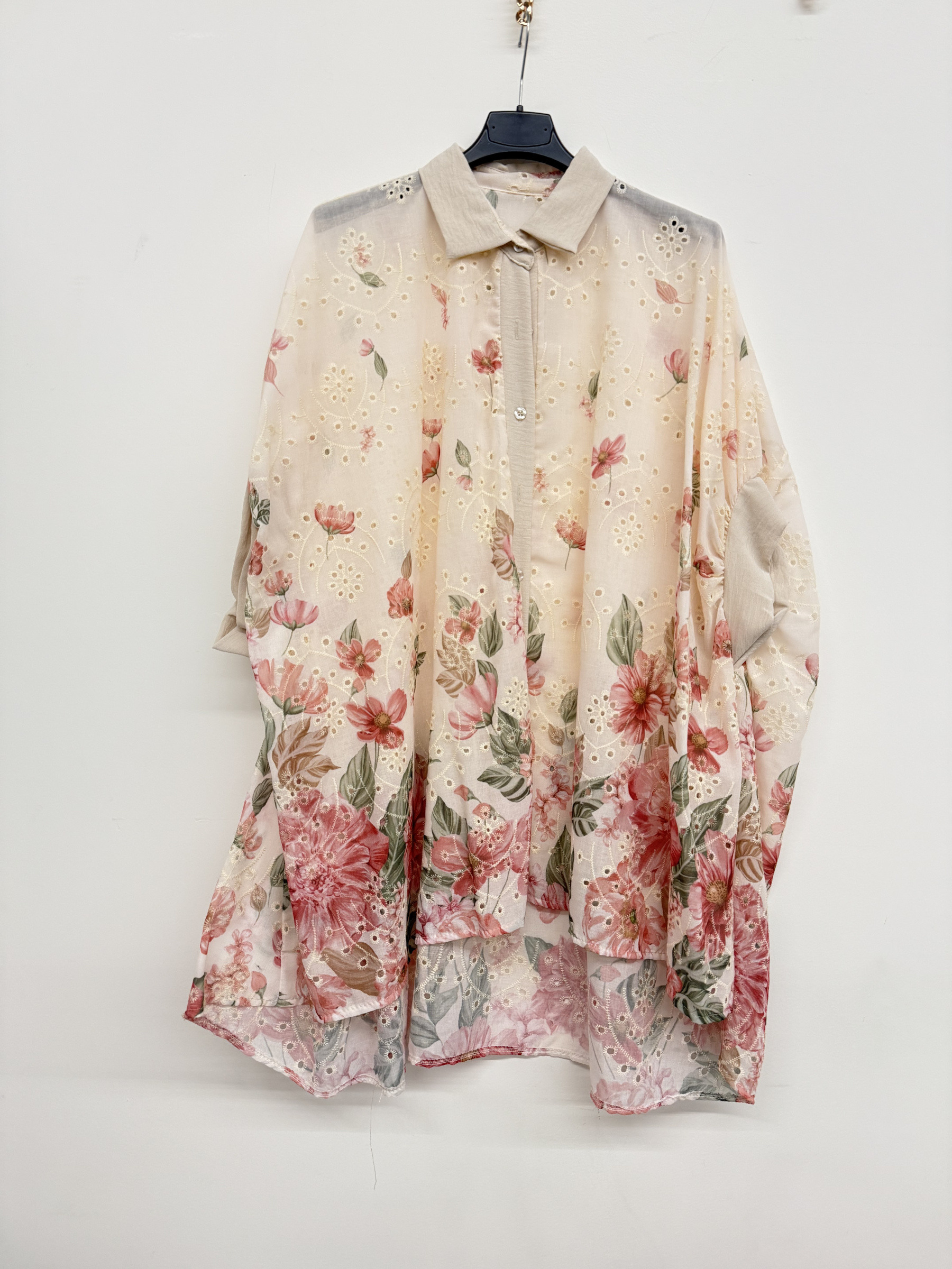 Grossiste MAY MODA - Chemises broderie anglaise dentelle imprimée