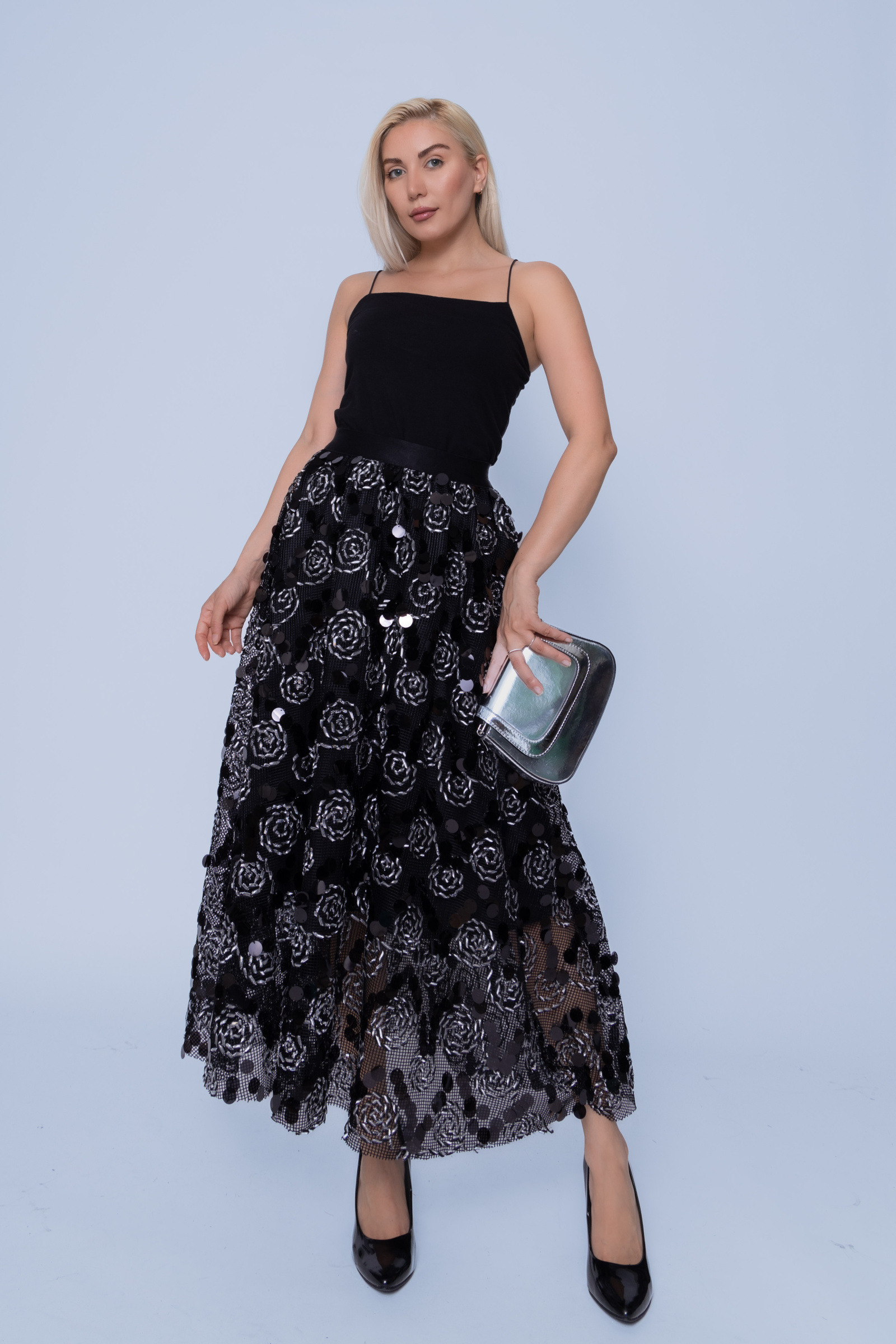 Wholesaler MAY MODA - Skirt with sequins and embroidery