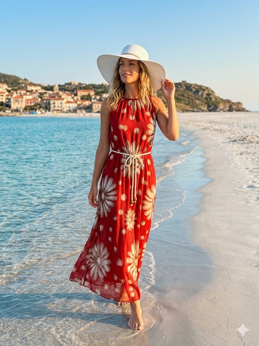 Mayorista MAY MODA - Vestido estampado de tejido lurex