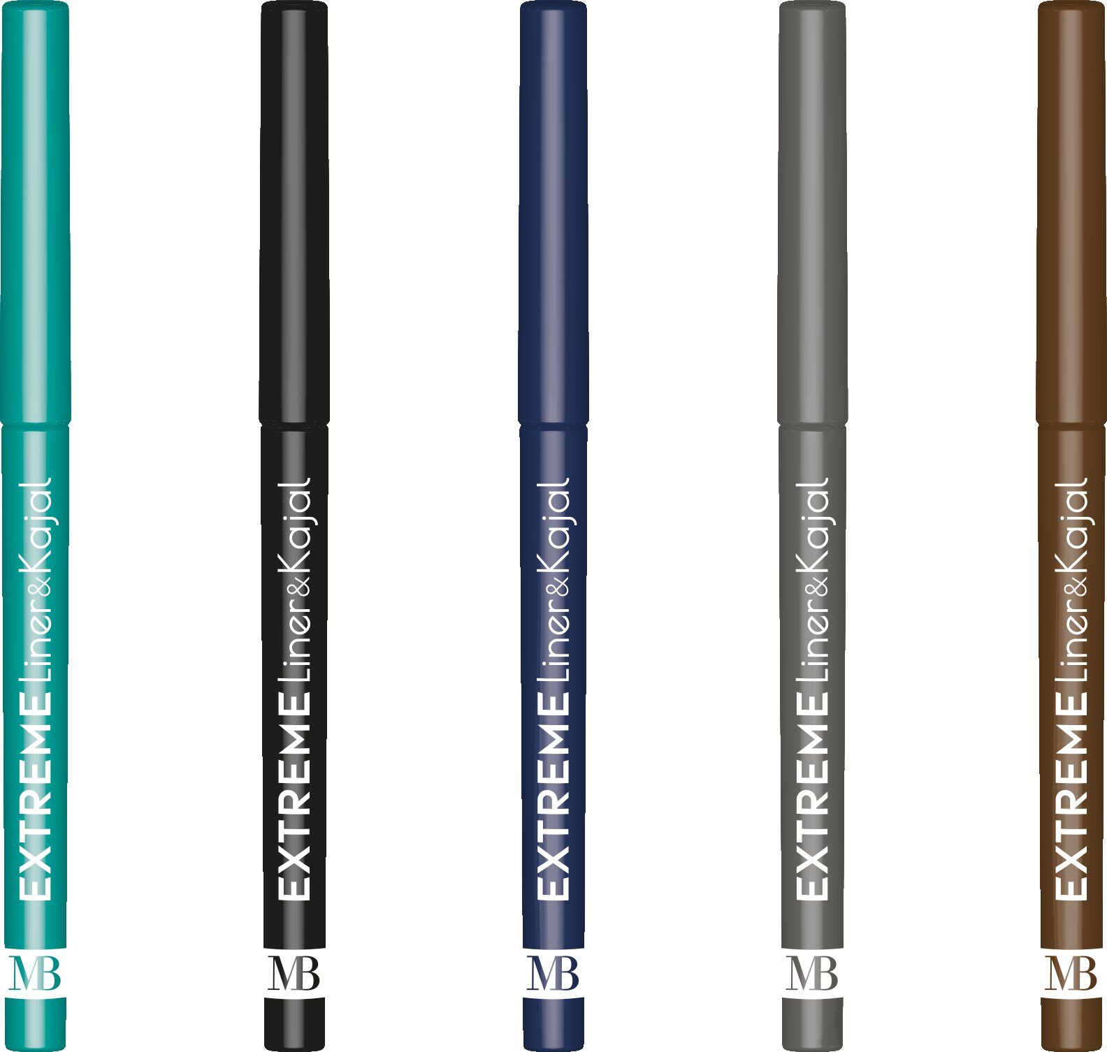 Großhändler MB MILANO - Retraktabler Augenstift - MB Milano - Serie 5 Varianten - SCHWARZ / GRAU / BLAU / TÜRKIS / OCKER - PCB x5 pro Variante - Herkunft Deutschland