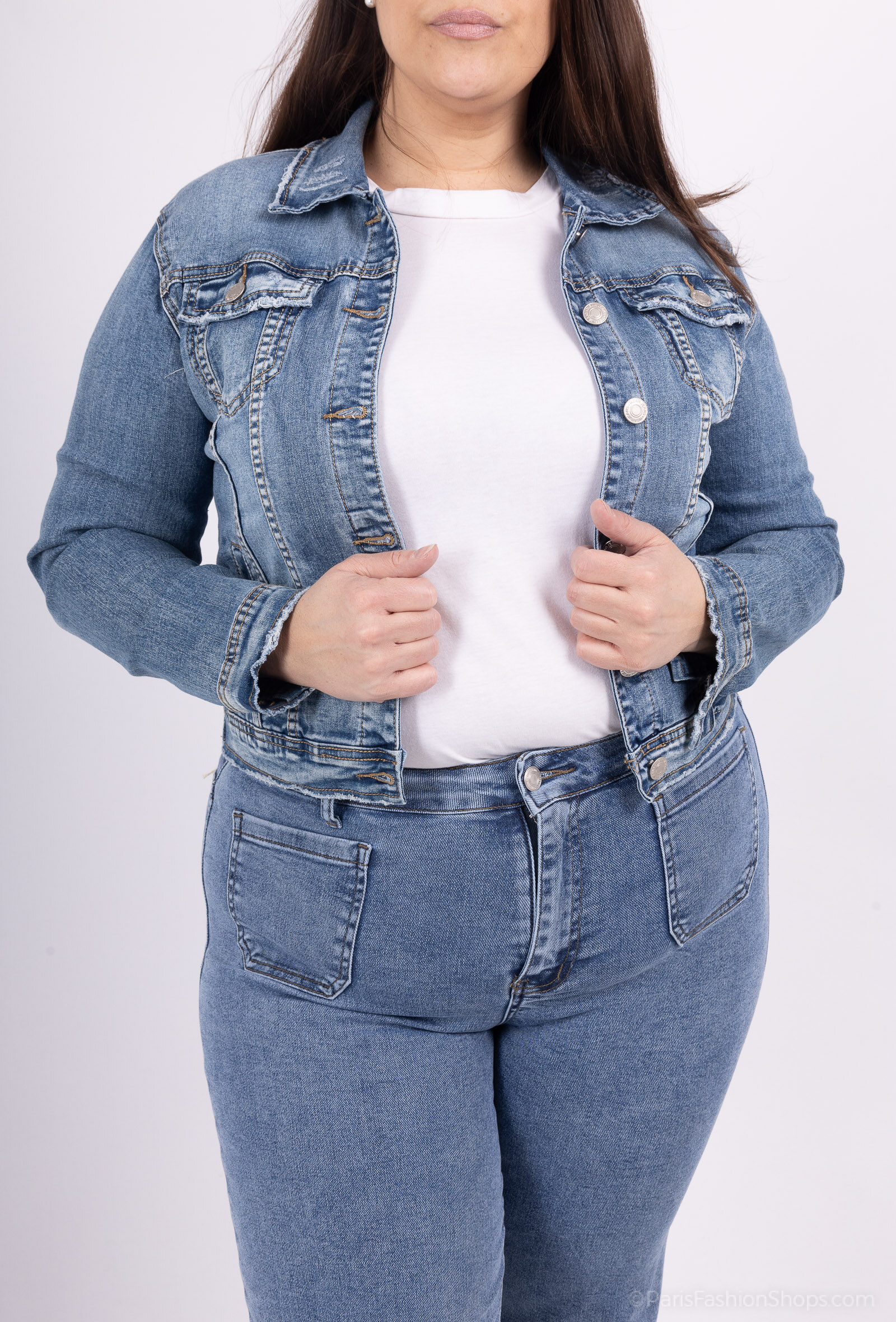Großhändler Melena Diffusion - Jeansjacke in großen Größen
