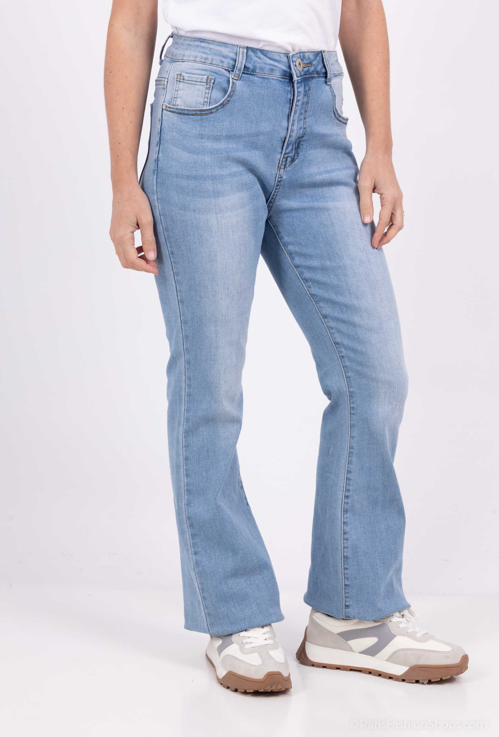 Grossista Melena Diffusion - Jeans con fondo a zampa d'elefante Taglia grande.