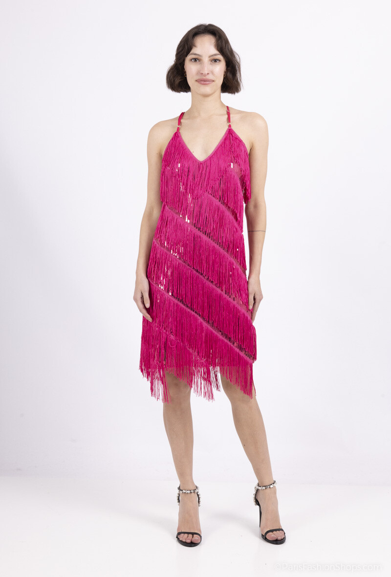 Wholesaler Melena Diffusion - Dress with metallized fringes