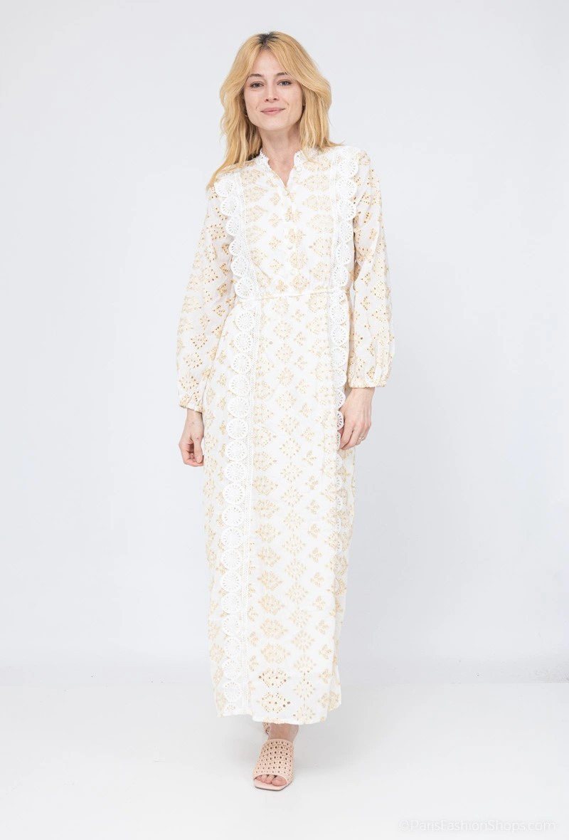 Grossiste Melena Diffusion - Robe broderie anglaise en coton