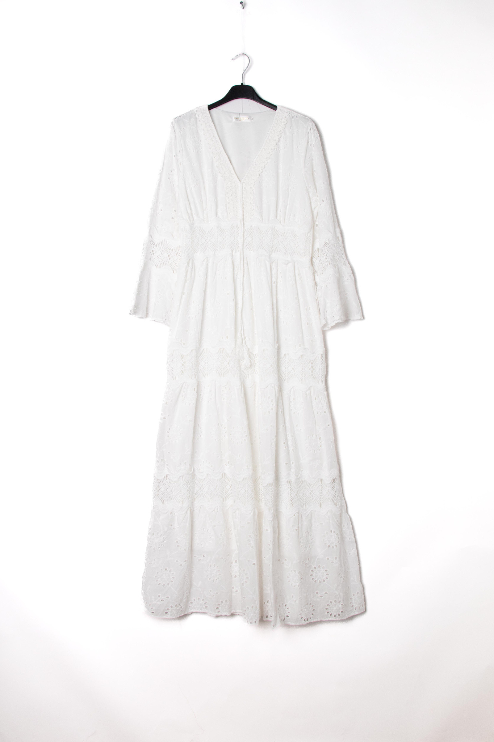 Grossiste Melena Diffusion - Robe maxi bohème broderie anglaise