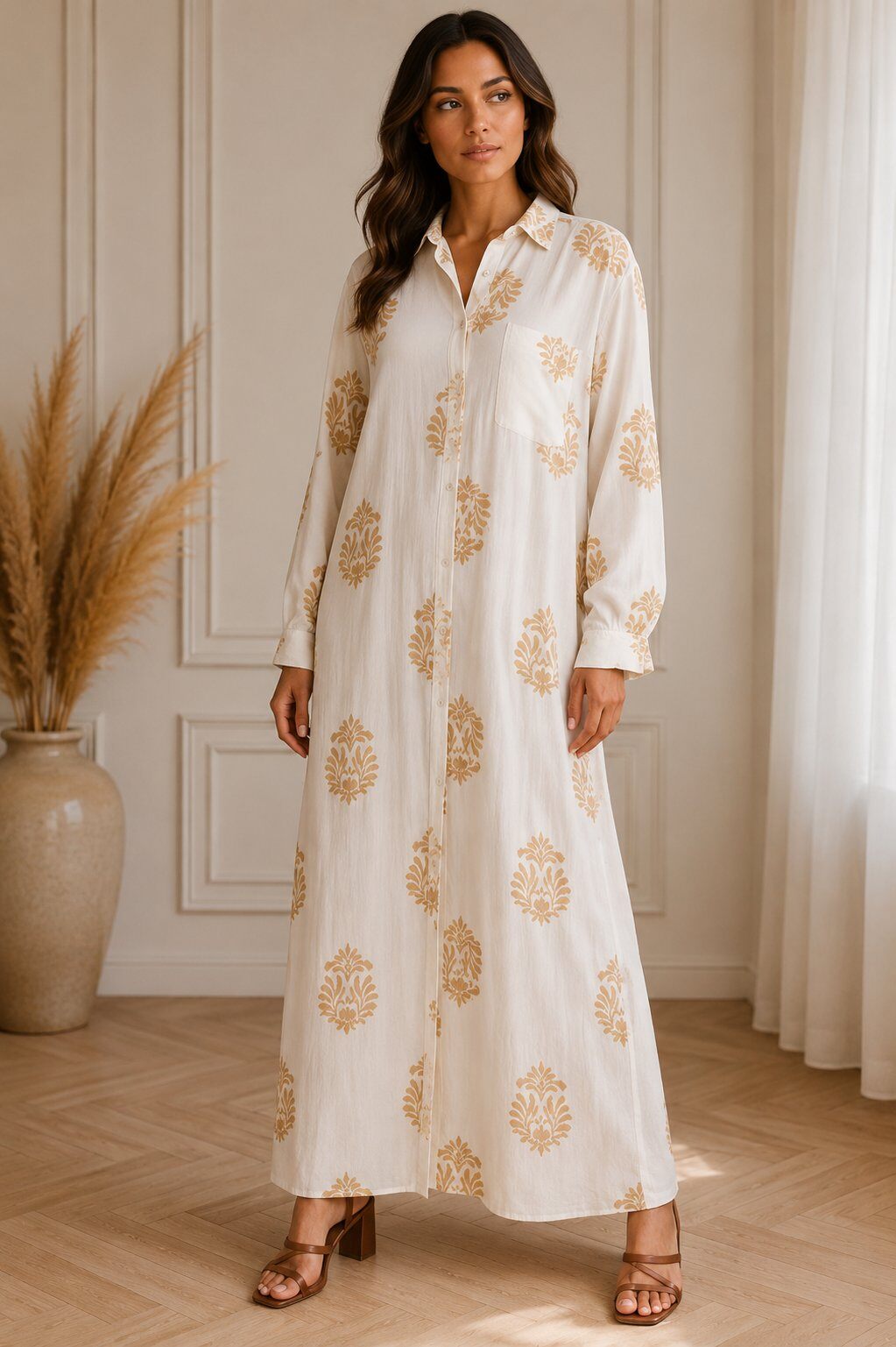 Wholesaler Melena Diffusion - Embroidered shirt dress