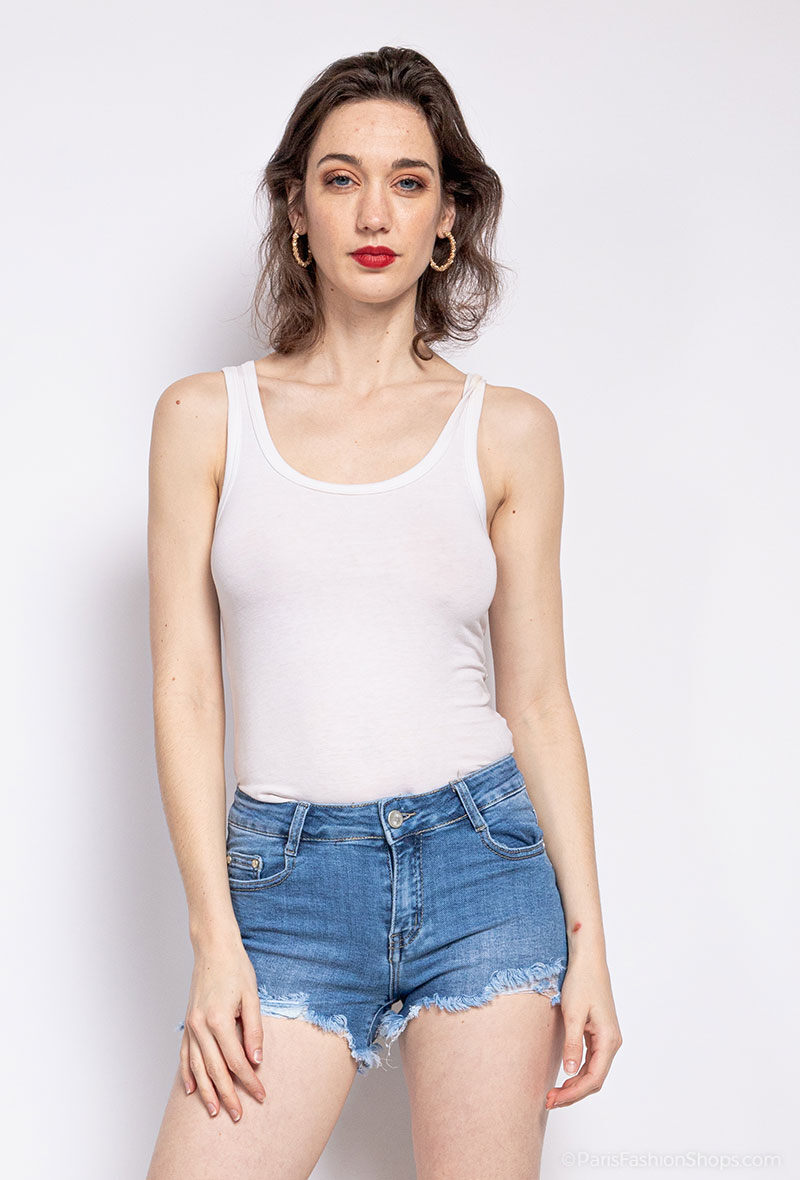 Großhändler Melena Diffusion - Zerrissene Jeans-Mini-Shorts