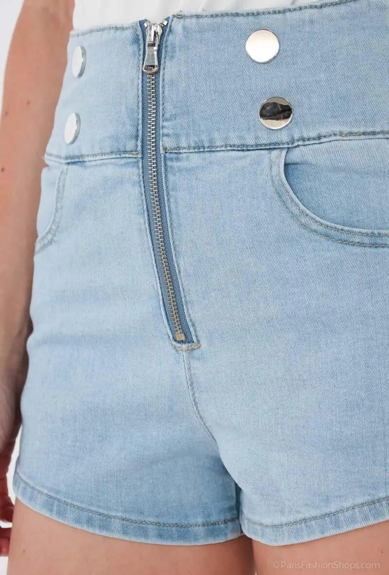 Grossiste Melena Diffusion - Short en jeans zip