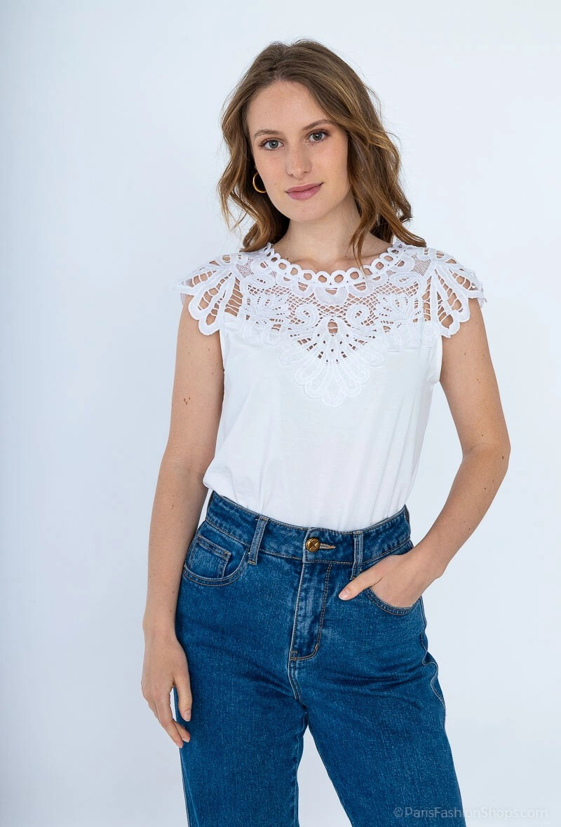 Mayorista Melena Diffusion - Camiseta con volantes