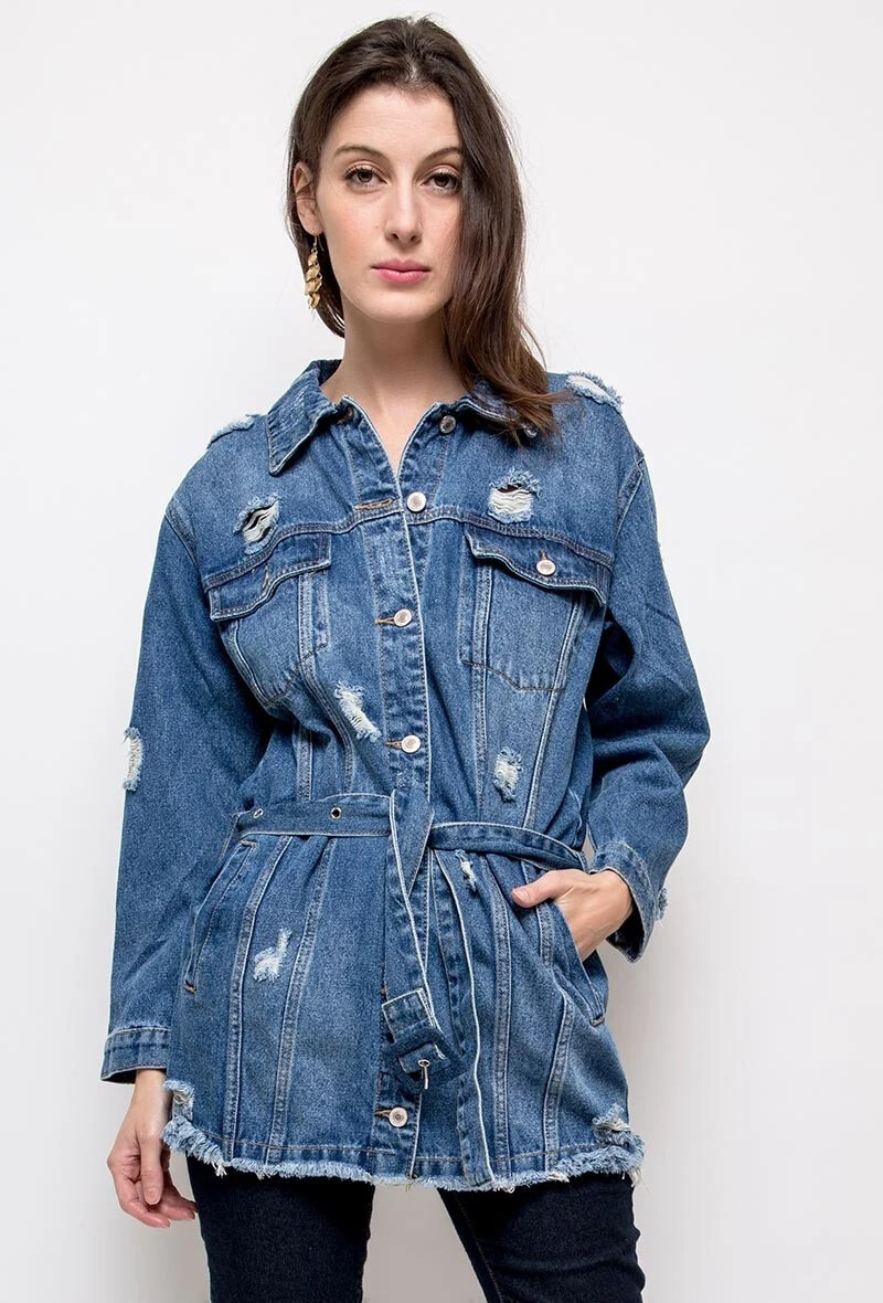 Wholesaler Melena Diffusion - Ripped denim jacket