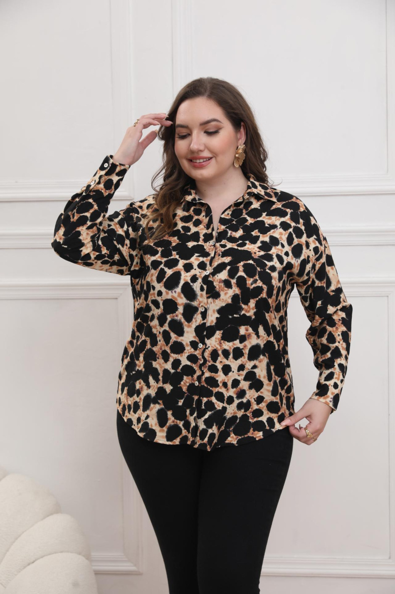 Camisa estampado leopardo Talla grande - Image 2