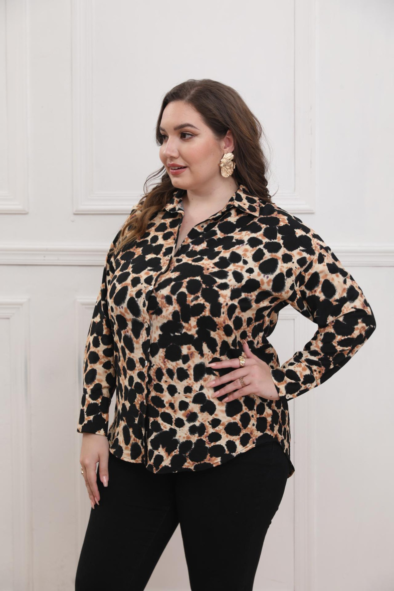Camisa estampado leopardo Talla grande - Image 3