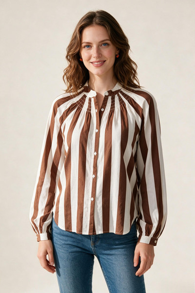 Großhändler Melya Melody - Gestreifte Bluse Großhändler Melya Melody - Gestreifte Bluse