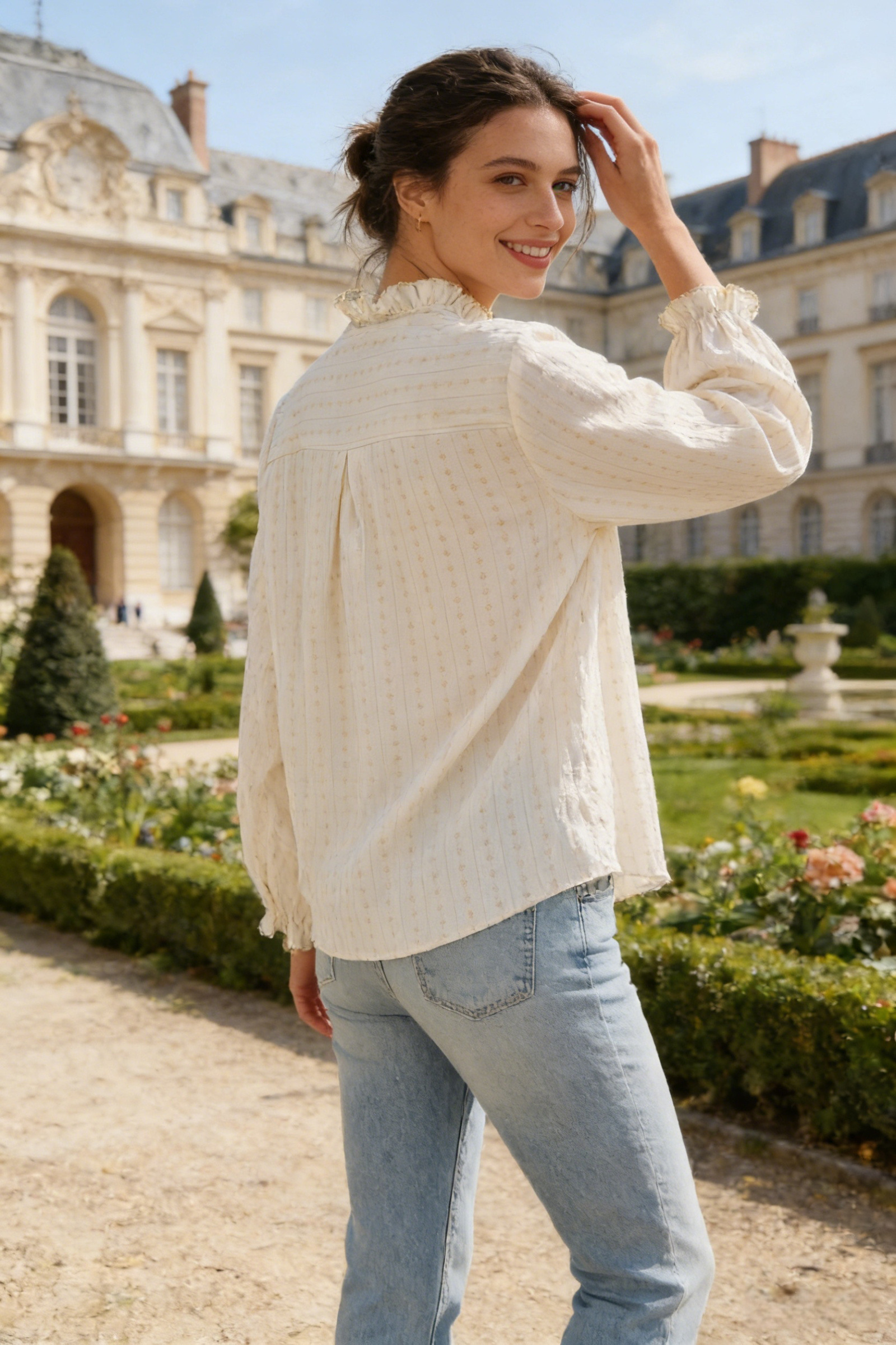 Camicia in cotone con ricami - Image 10