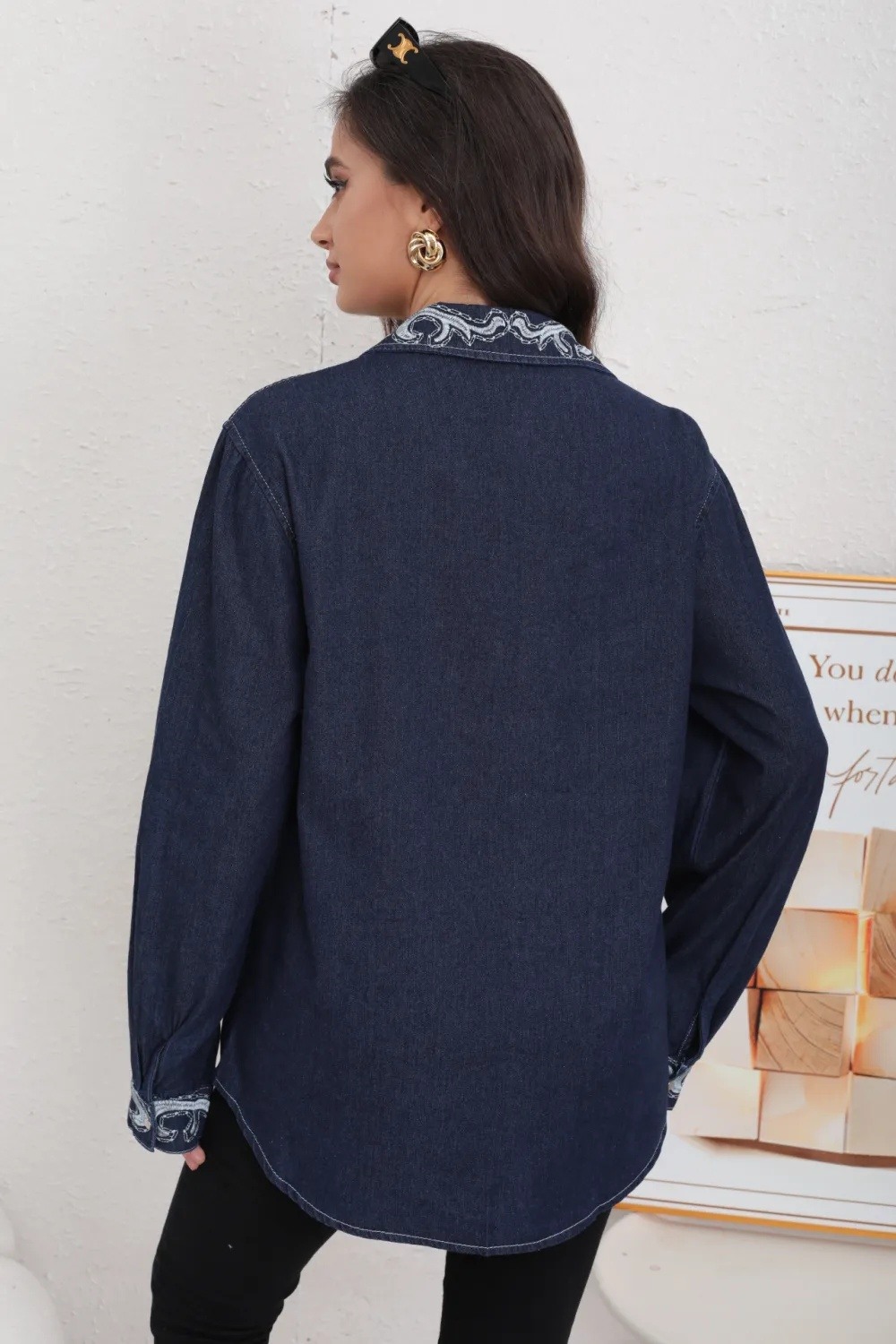Blouse Jeans à motif brodé - Image 10