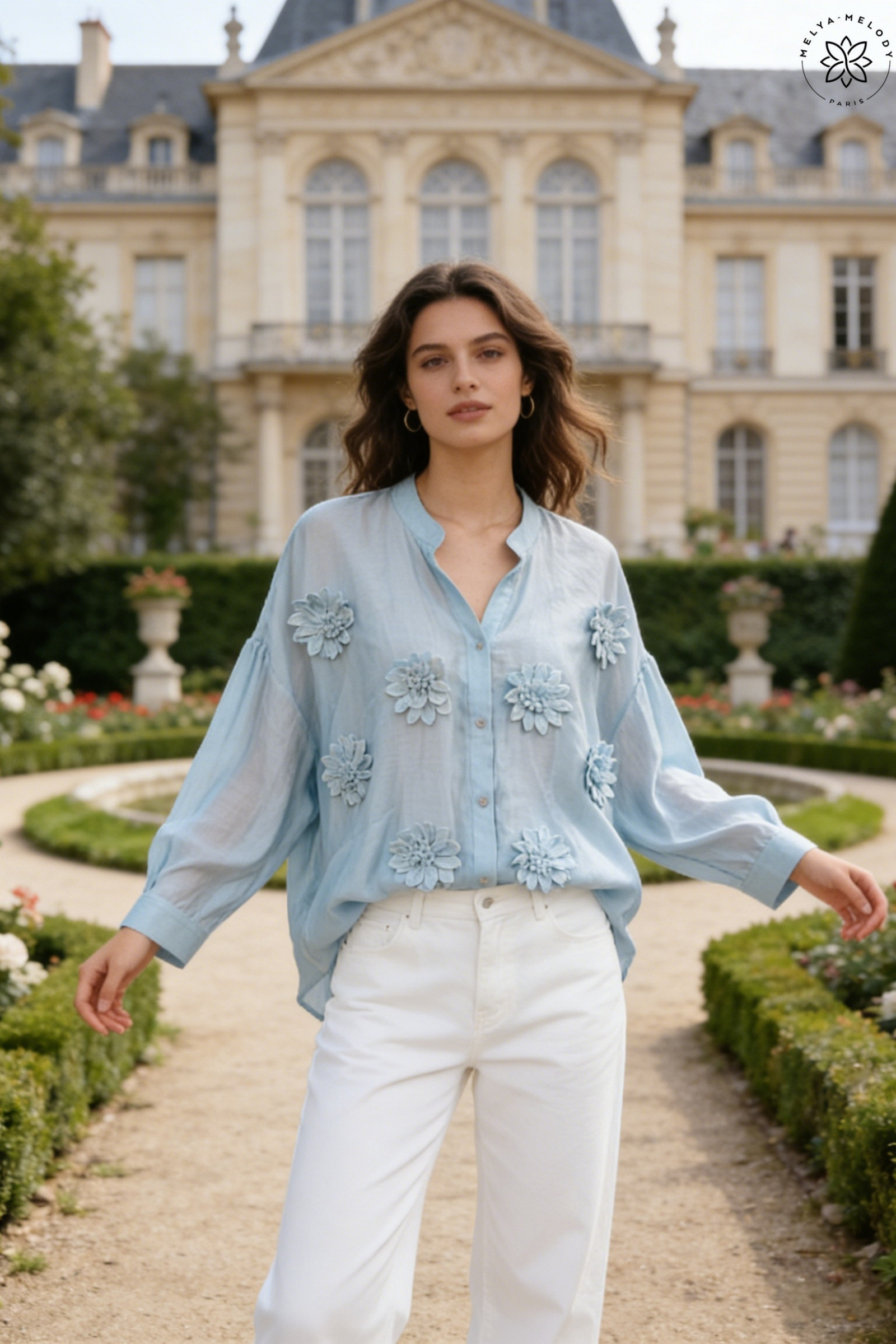 Flowy floral blouse - Image 3