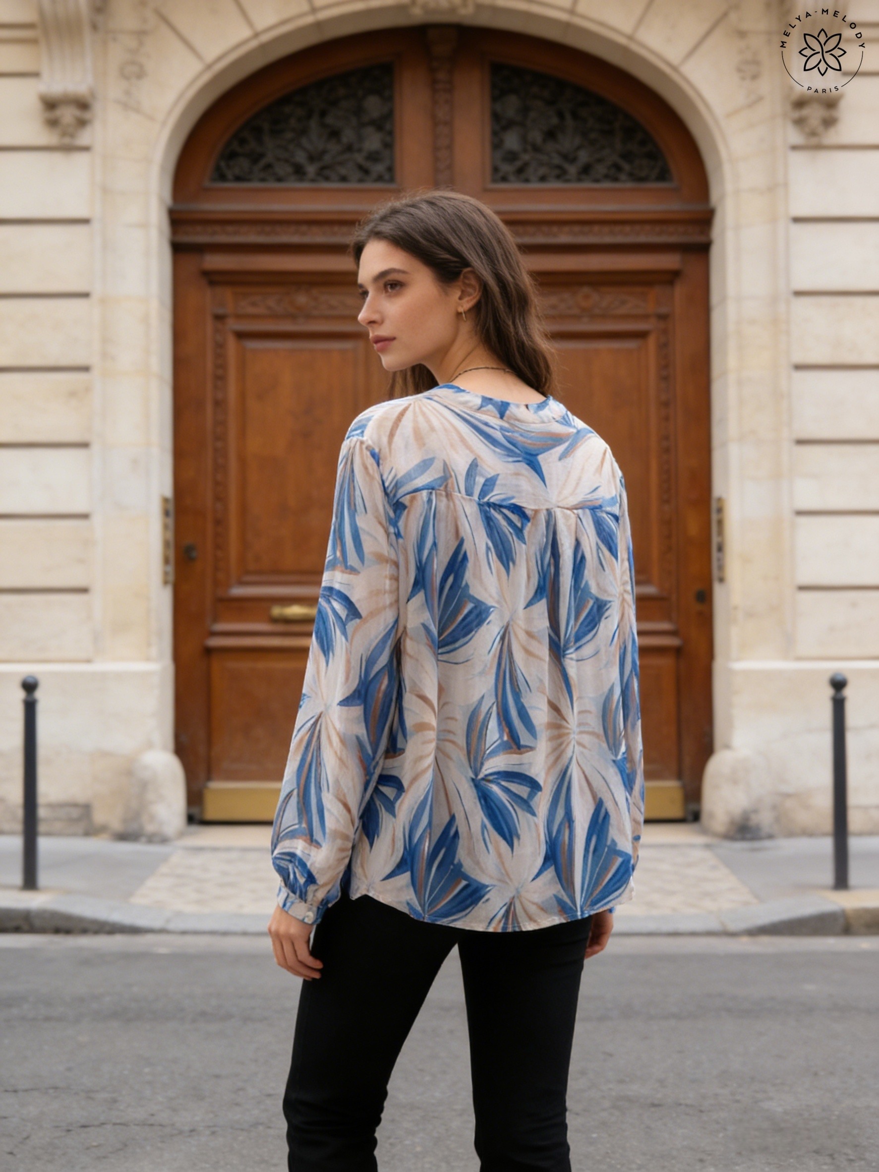 Blusa fluida stampata - Image 3
