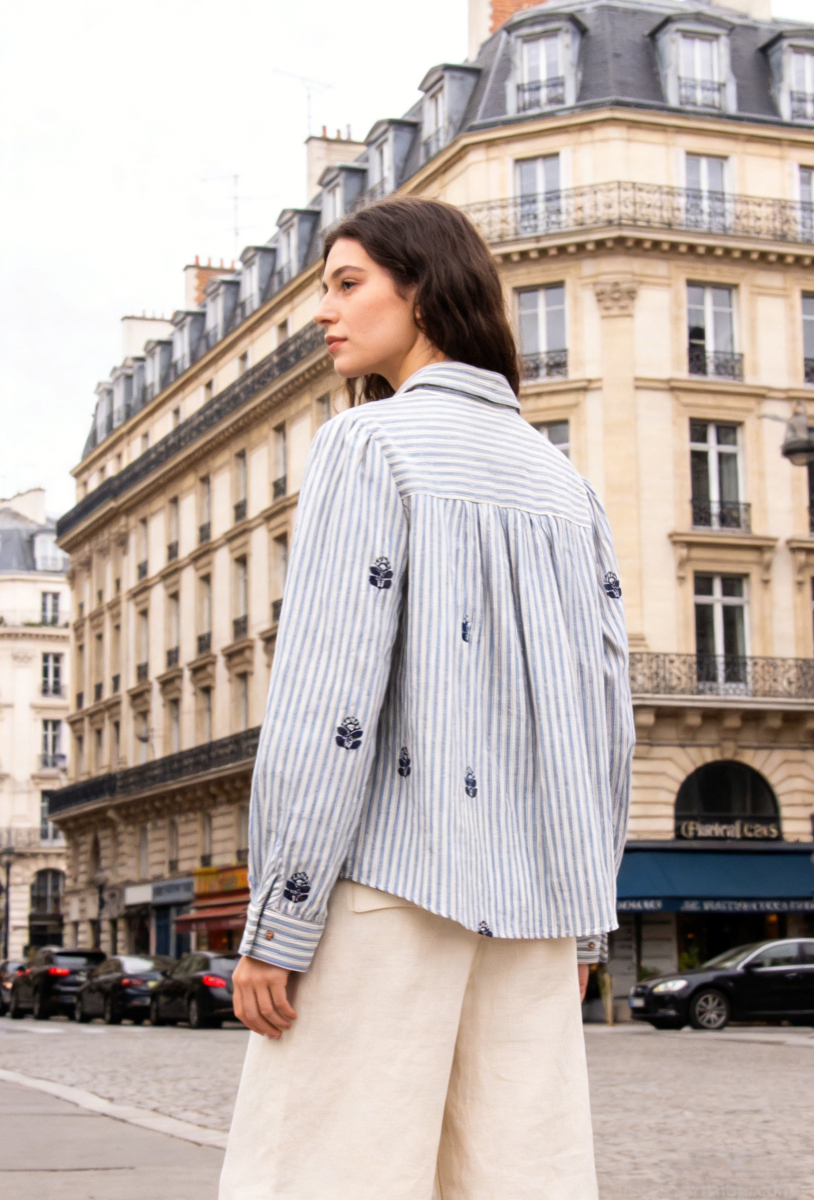 Chemise rayée en broderie - Image 8