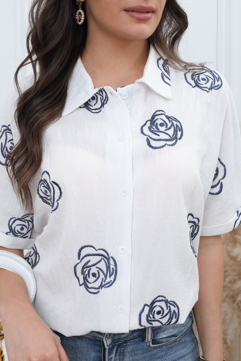 Camicia ricamata floreale - Image 7