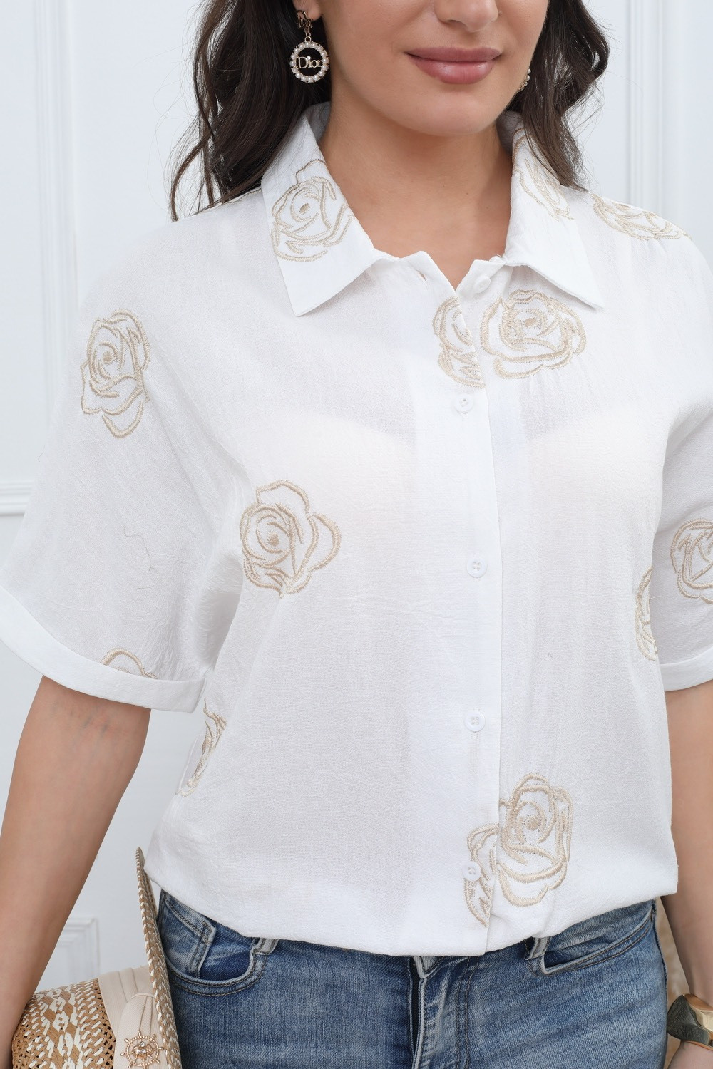 Camicia ricamata floreale - Image 6