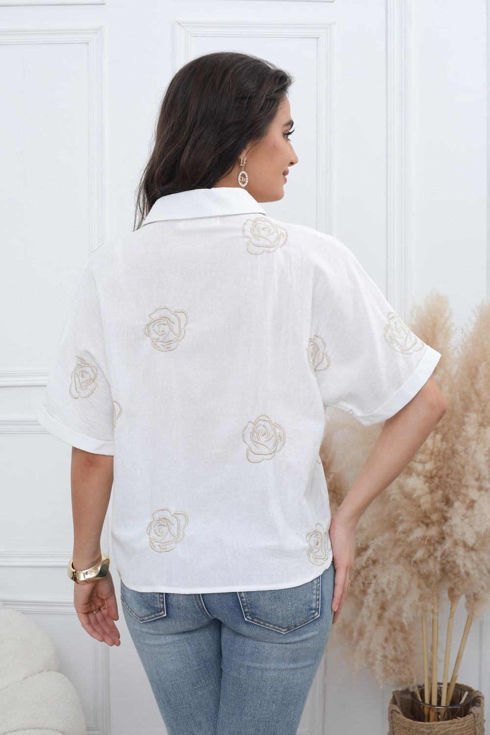 Camicia ricamata floreale - Image 10