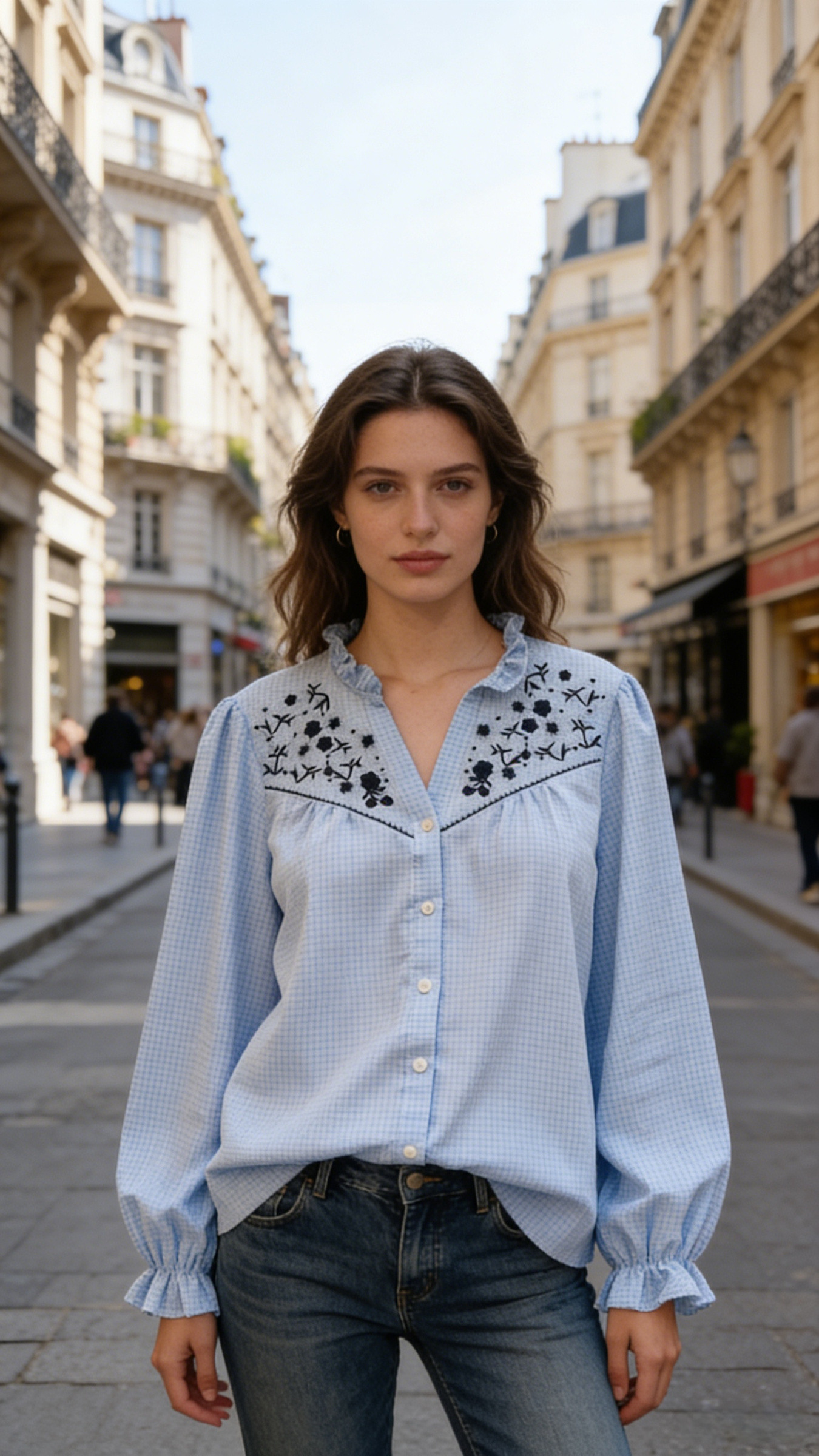 Camisa a cuadros bordada - Image 14