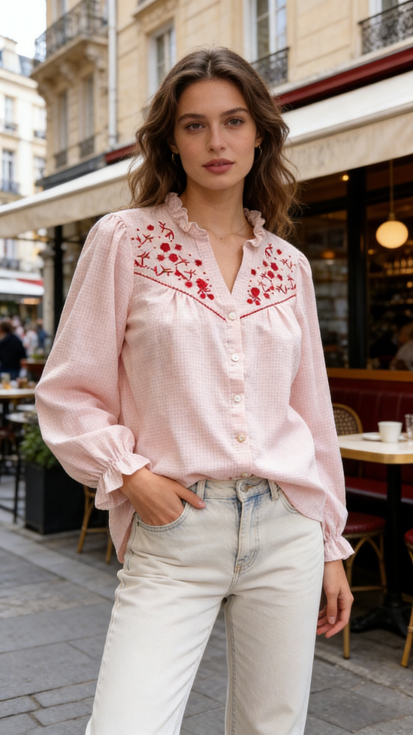 Camisa a cuadros bordada - Image 11