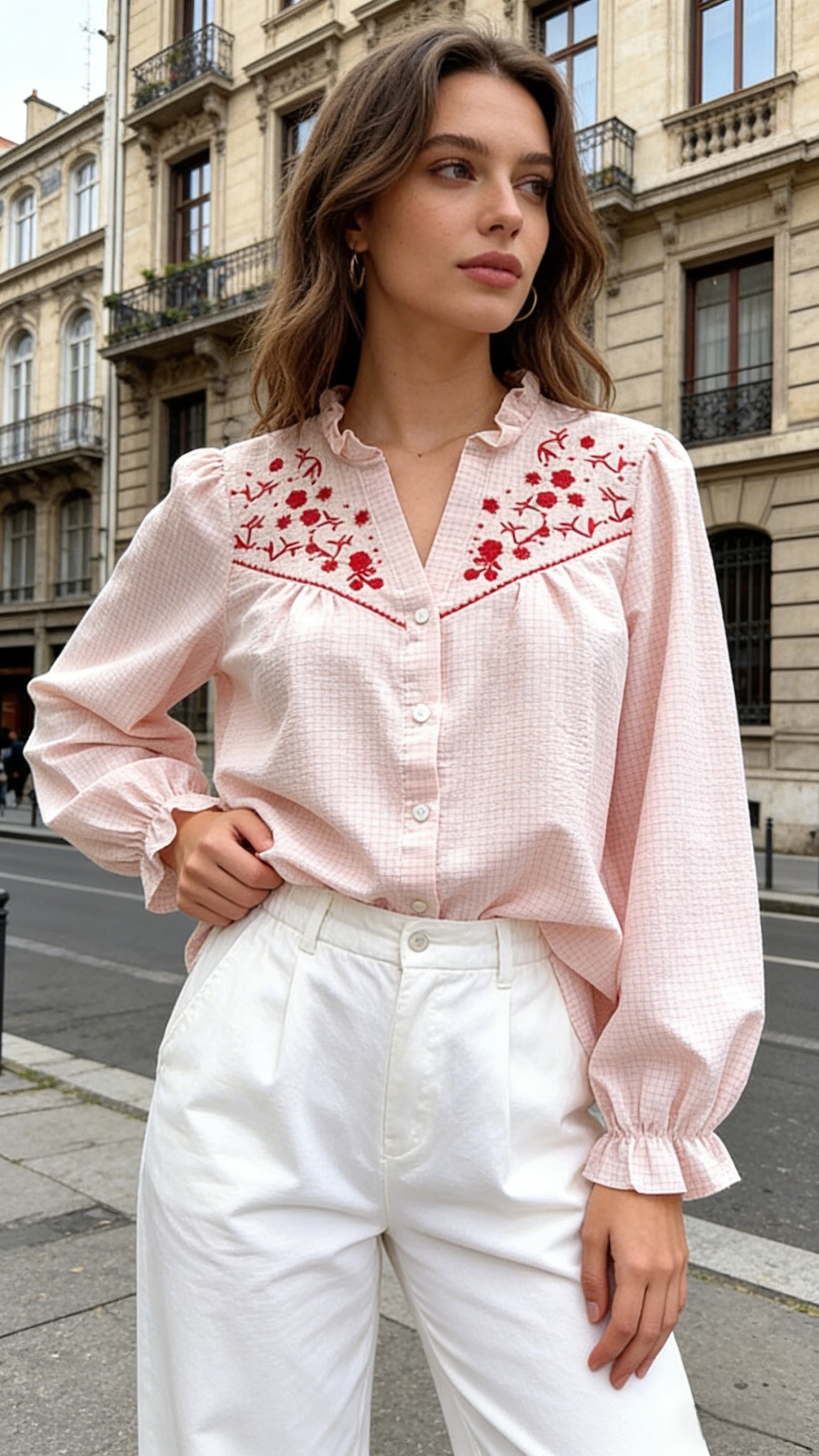 Camisa a cuadros bordada - Image 13