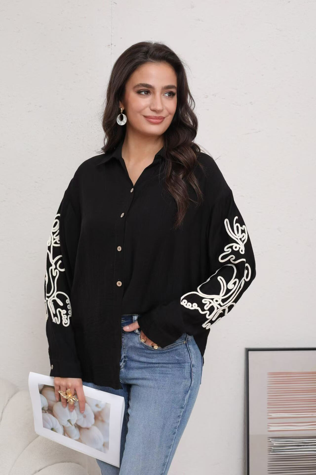 Wholesaler Melya Melody - Embroidered shirt