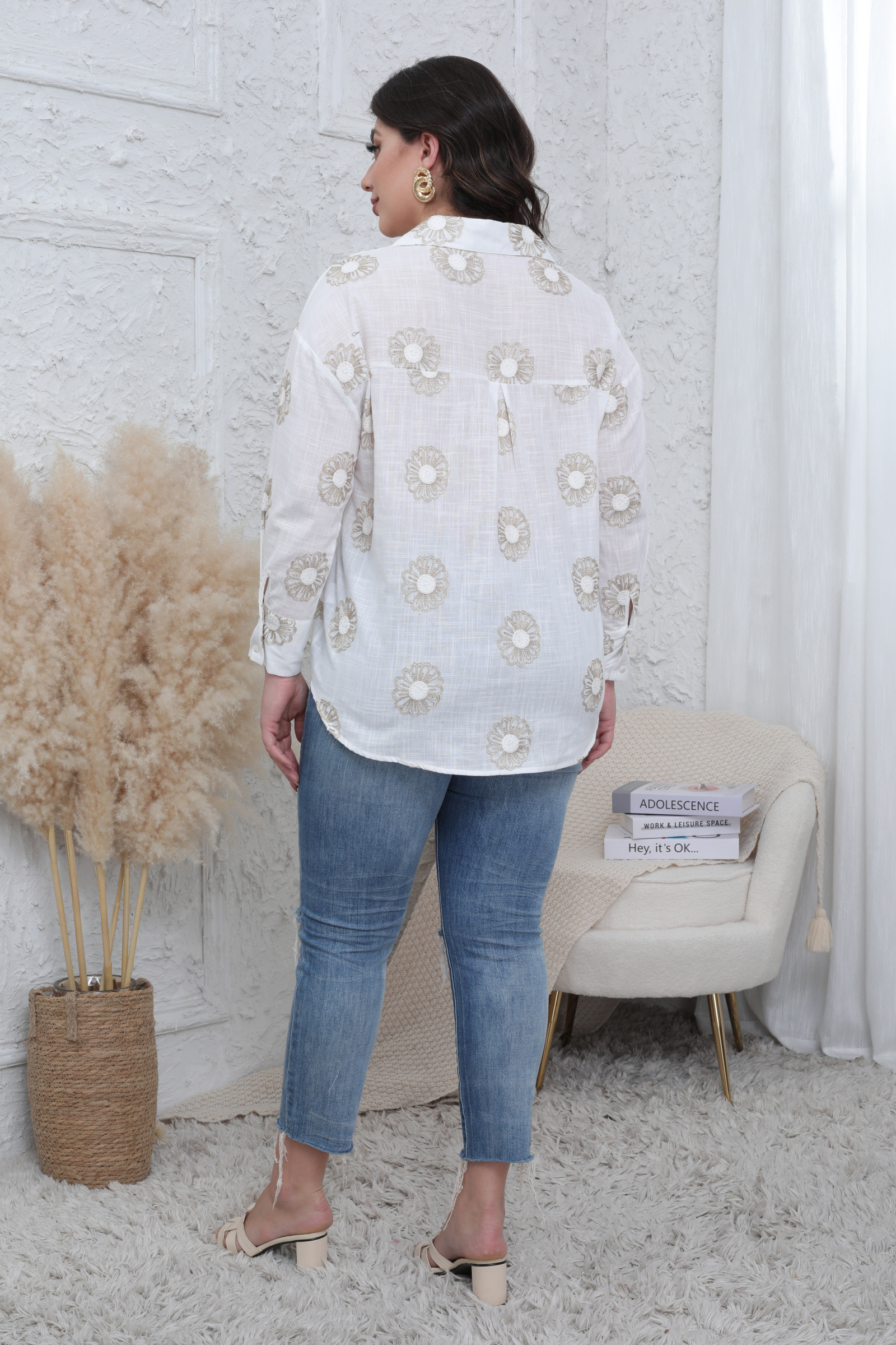 Chemise brodé Grande taille - Image 14