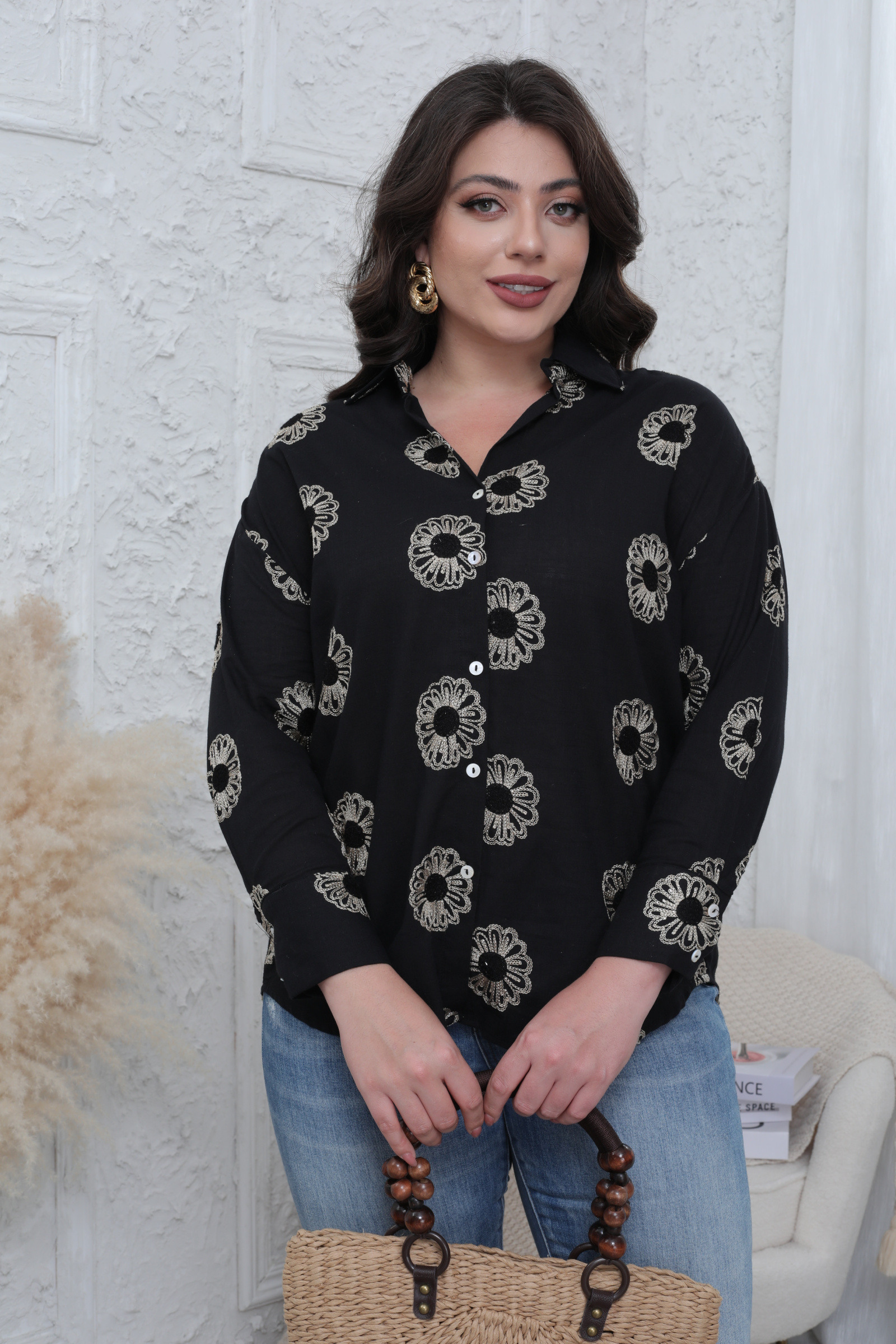 Chemise brodé Grande taille - Image 6