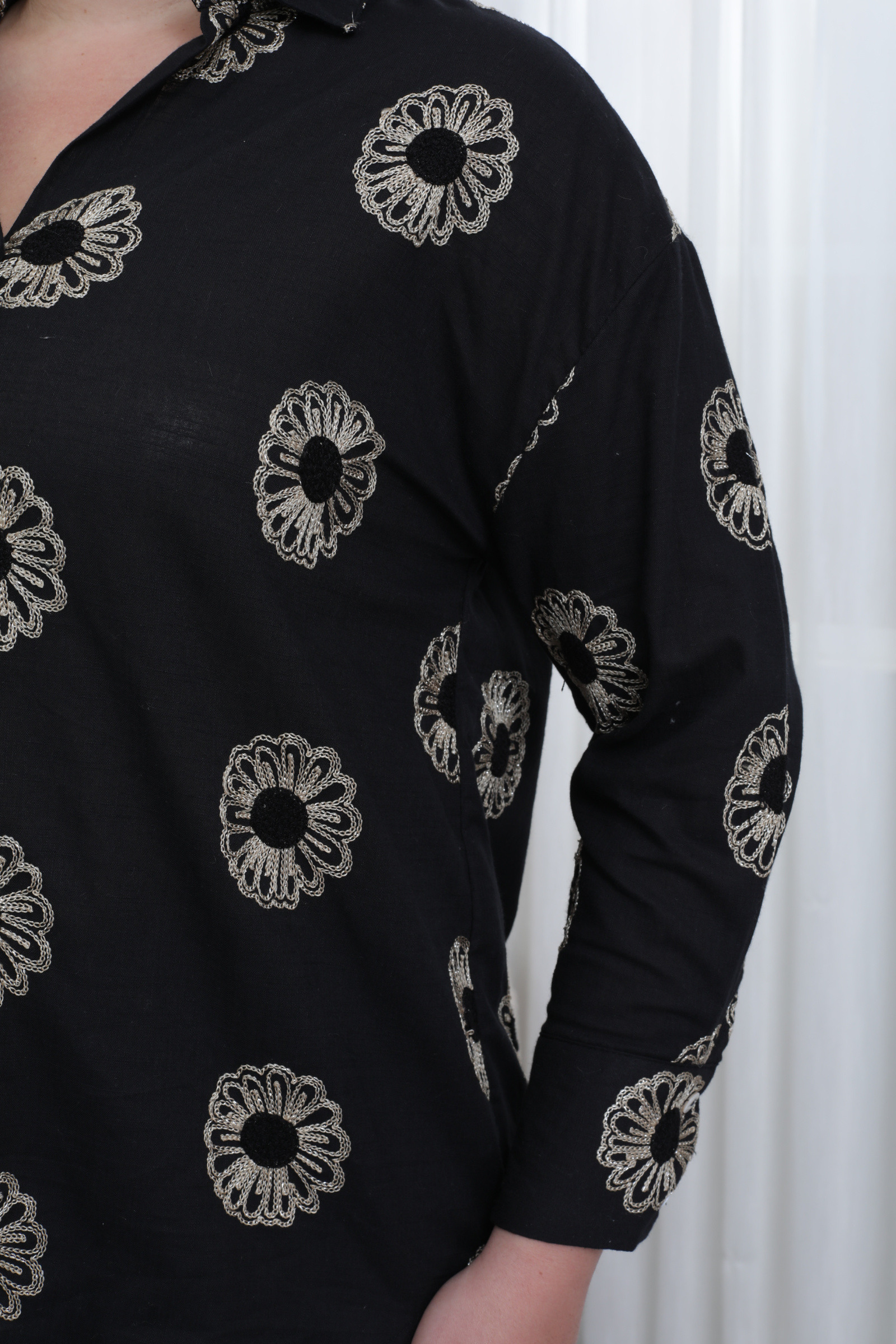Chemise brodé Grande taille - Image 10