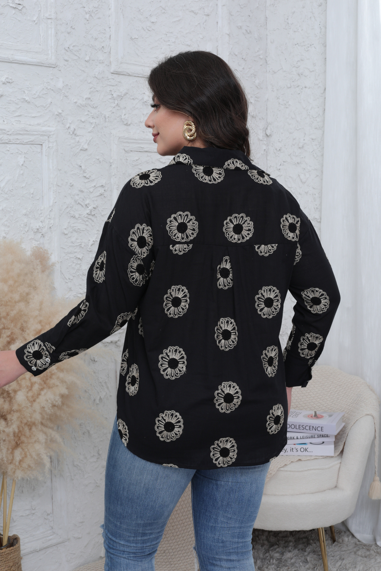 Chemise brodé Grande taille - Image 13