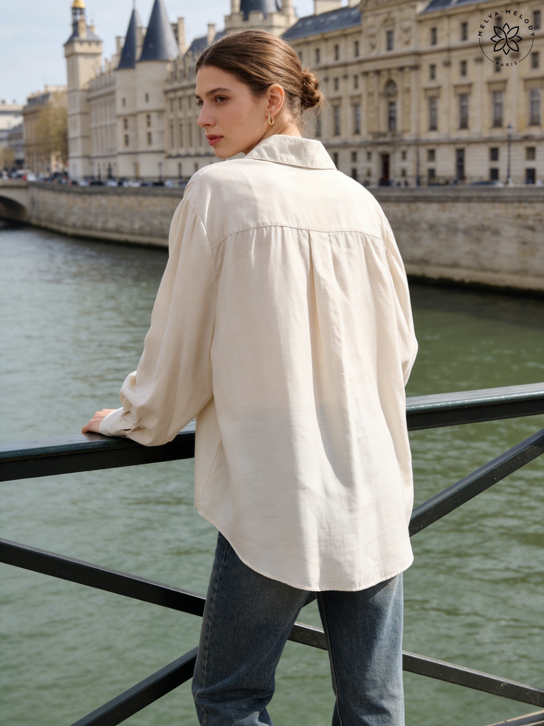 Camicia fluida taglio oversize - Image 6