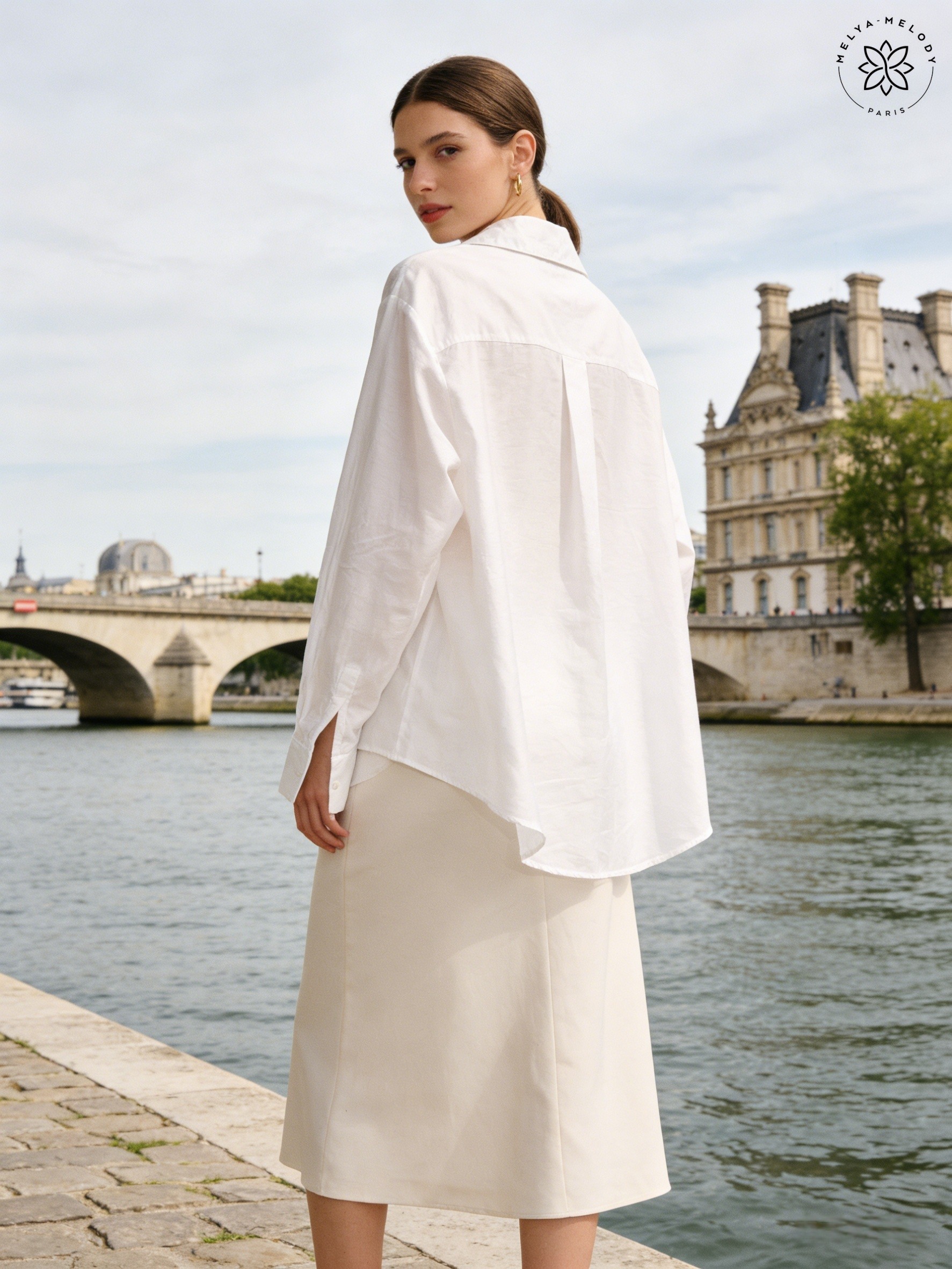 Camicia fluida taglio oversize - Image 5