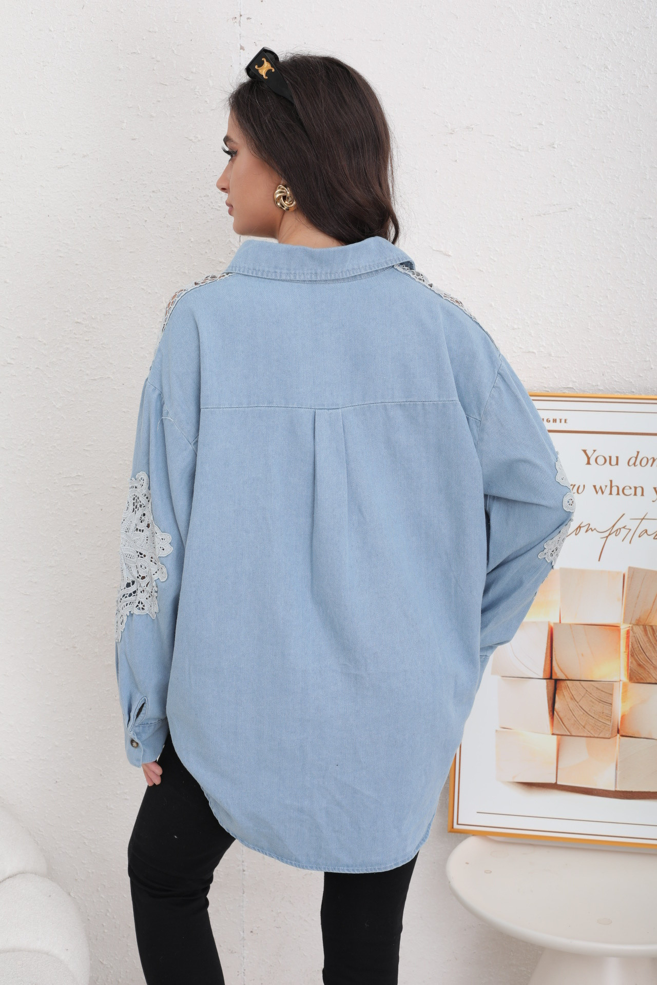 Jean lace shirt - Image 5