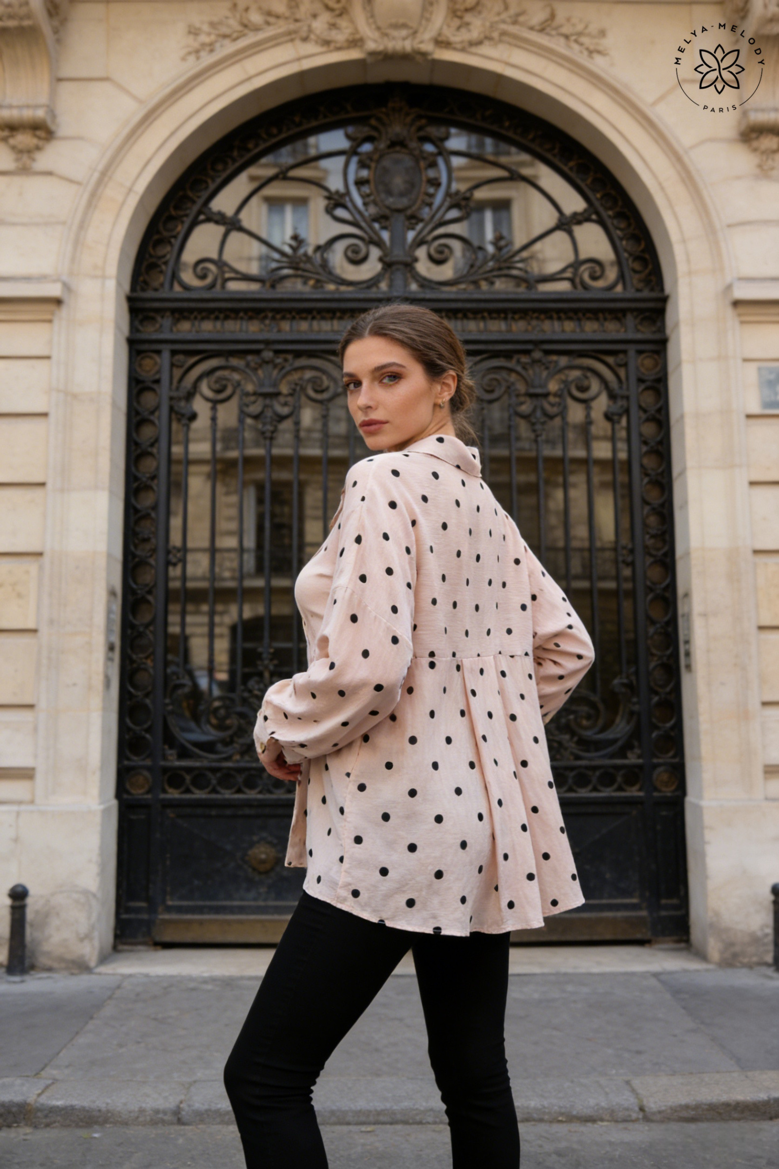 Plus Size Polka Dot Shirt - Image 10