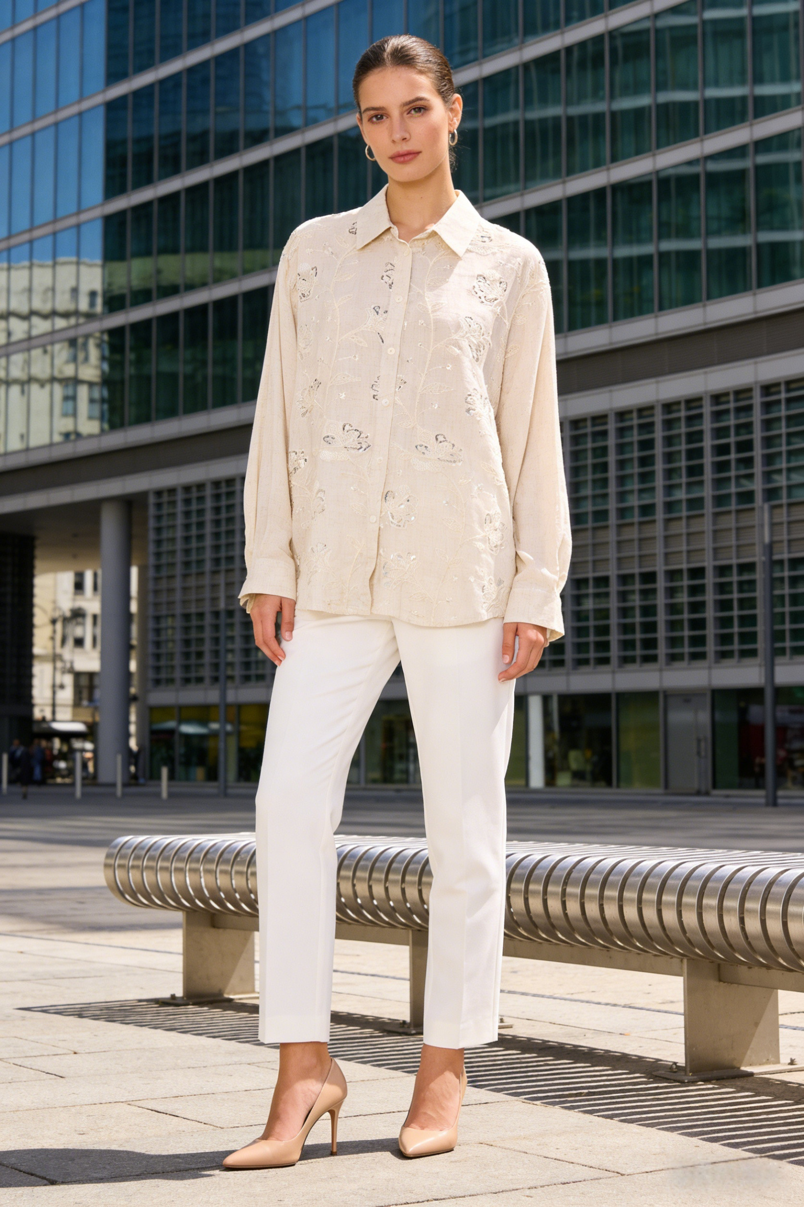 Wholesaler Melya Melody - Sequin-embroidered shirt