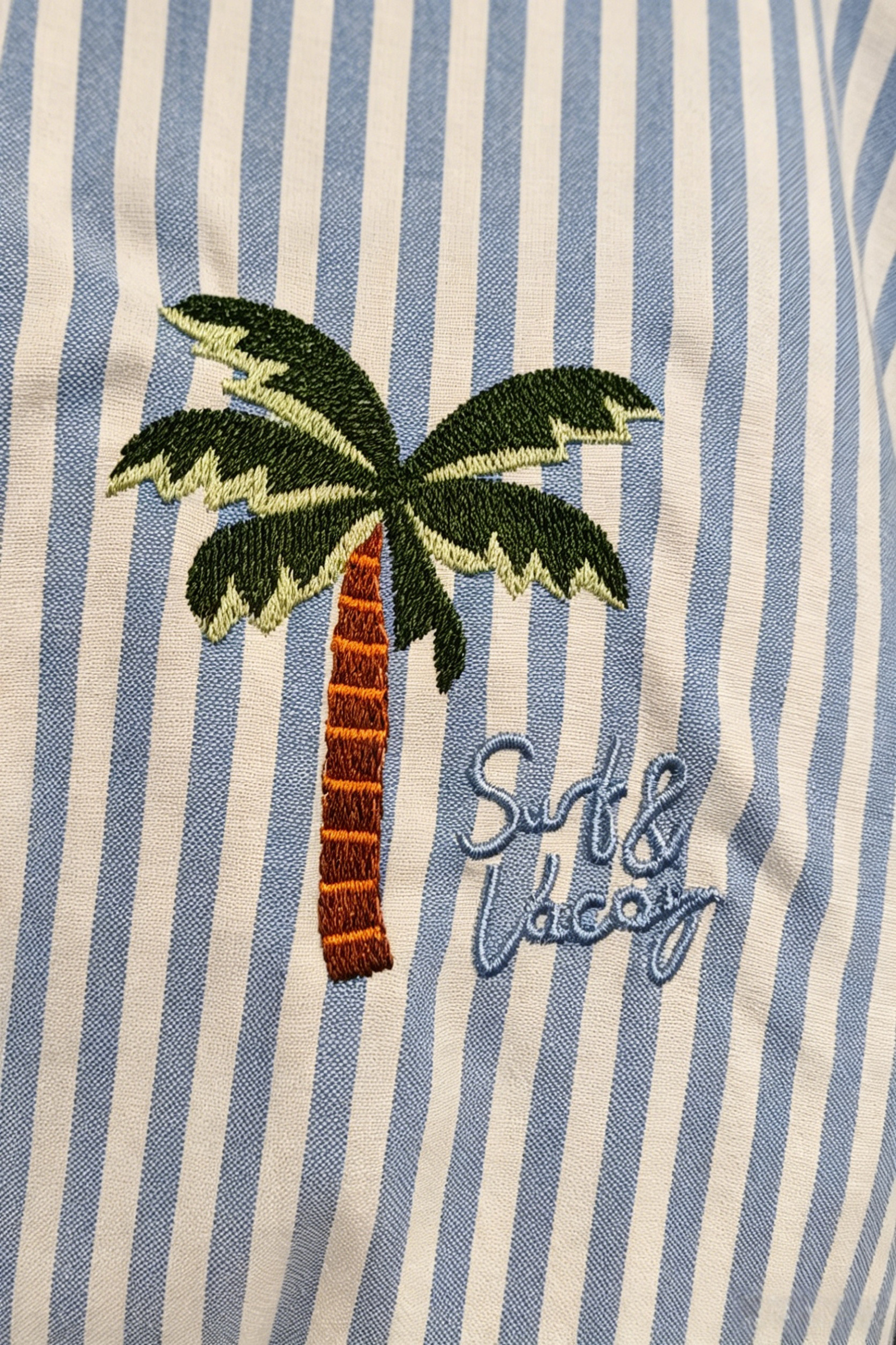 Gestreiftes Hemd mit Stickerei in 🌴 - Image 16